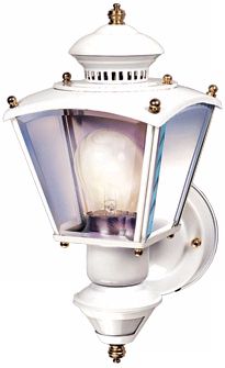 Charleston Coach White Motion Sensor Outdoor Wall Light