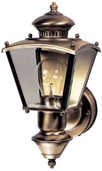 Charleston Coach Antique Brass Motion Sensor Outdoor Light