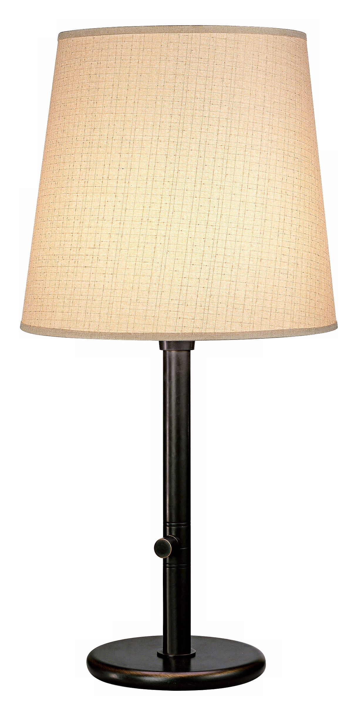 Robert Abbey Bronze Finish with Muslin Shade Table Lamp