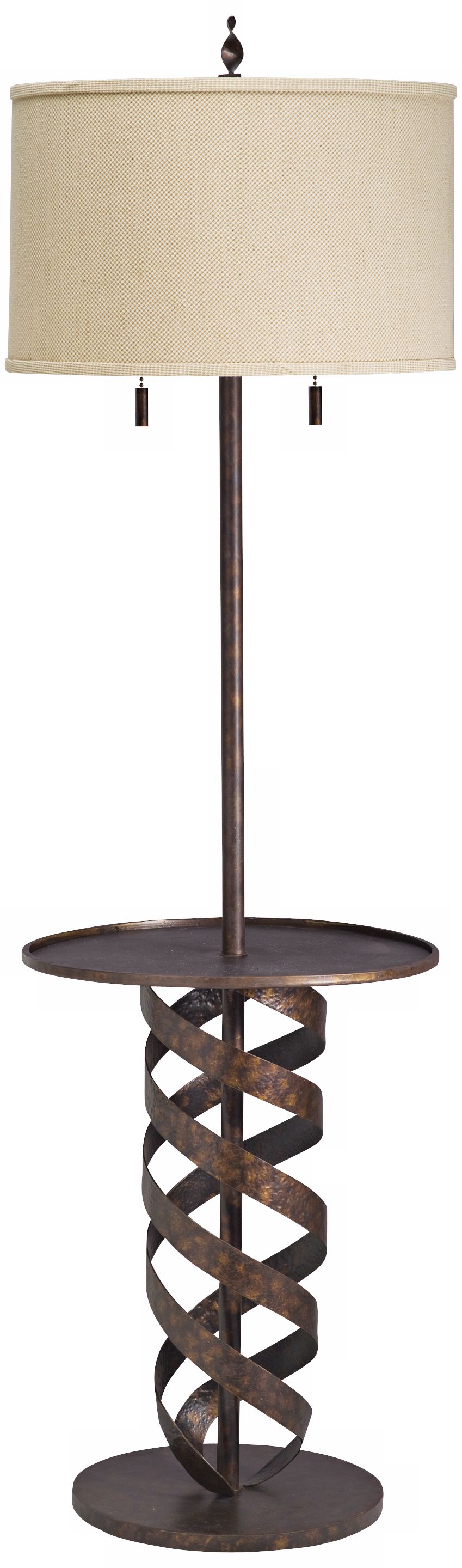 Kent Ebony Tortoise Metal Tray Floor Lamp