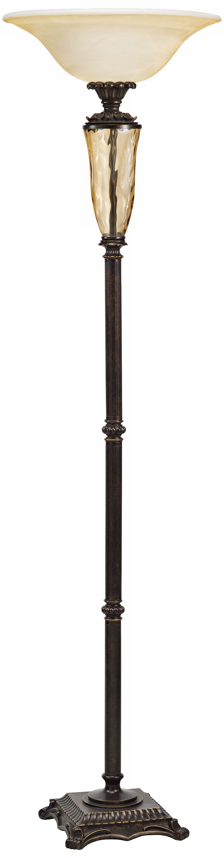 Cheswick Champagne Water Glass Torchiere Floor Lamp
