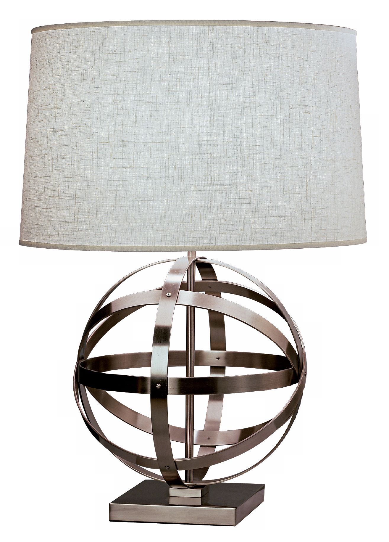 Robert Abbey Nickel with Oyster Linen Shade Accent Lamp