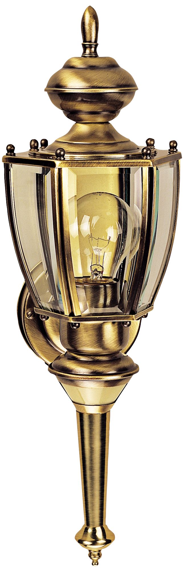 Charleston Coach 19" High Motion Sensor Brass Light