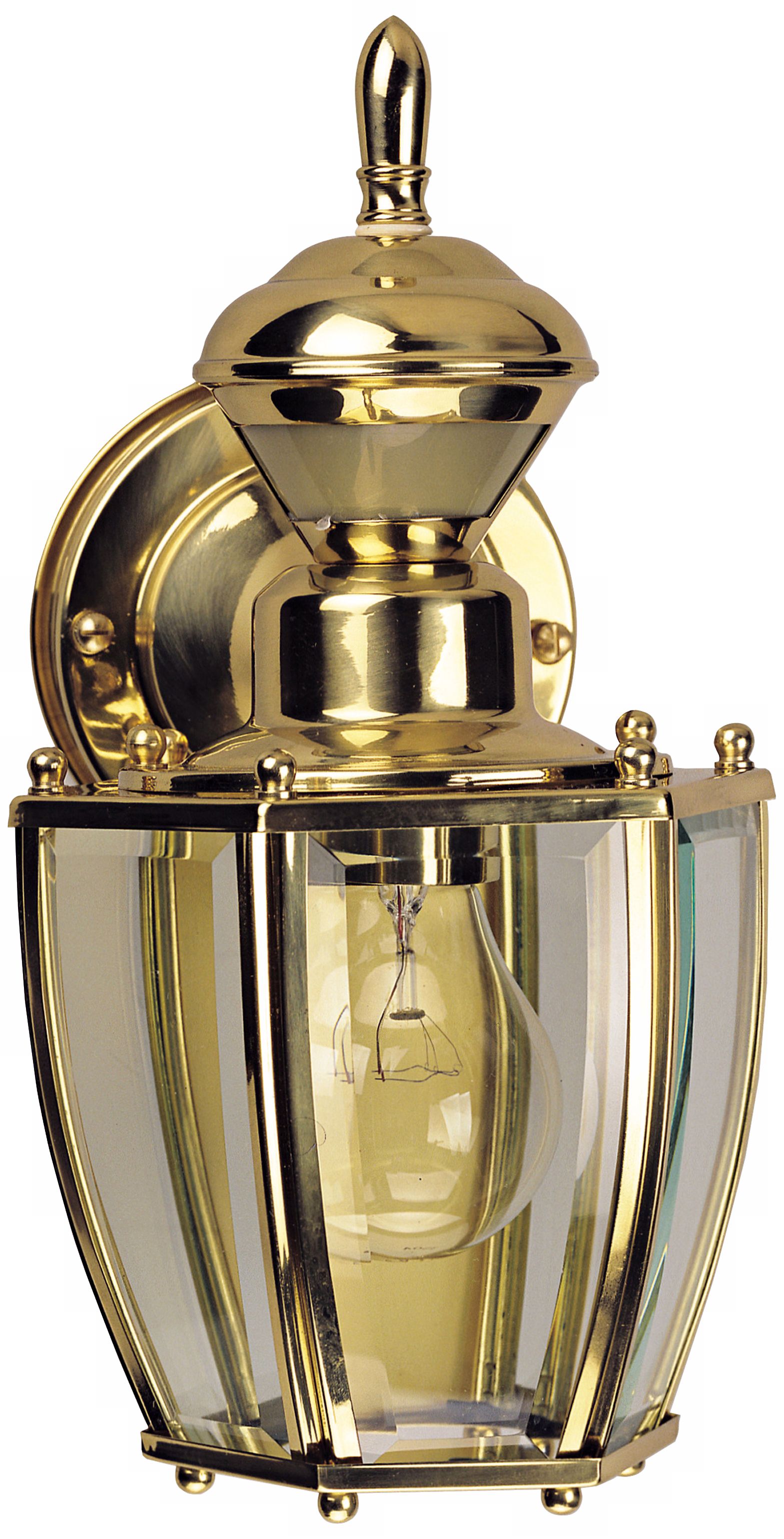 Traditional Coach Polished Brass Motion Sensor Outdoor Light