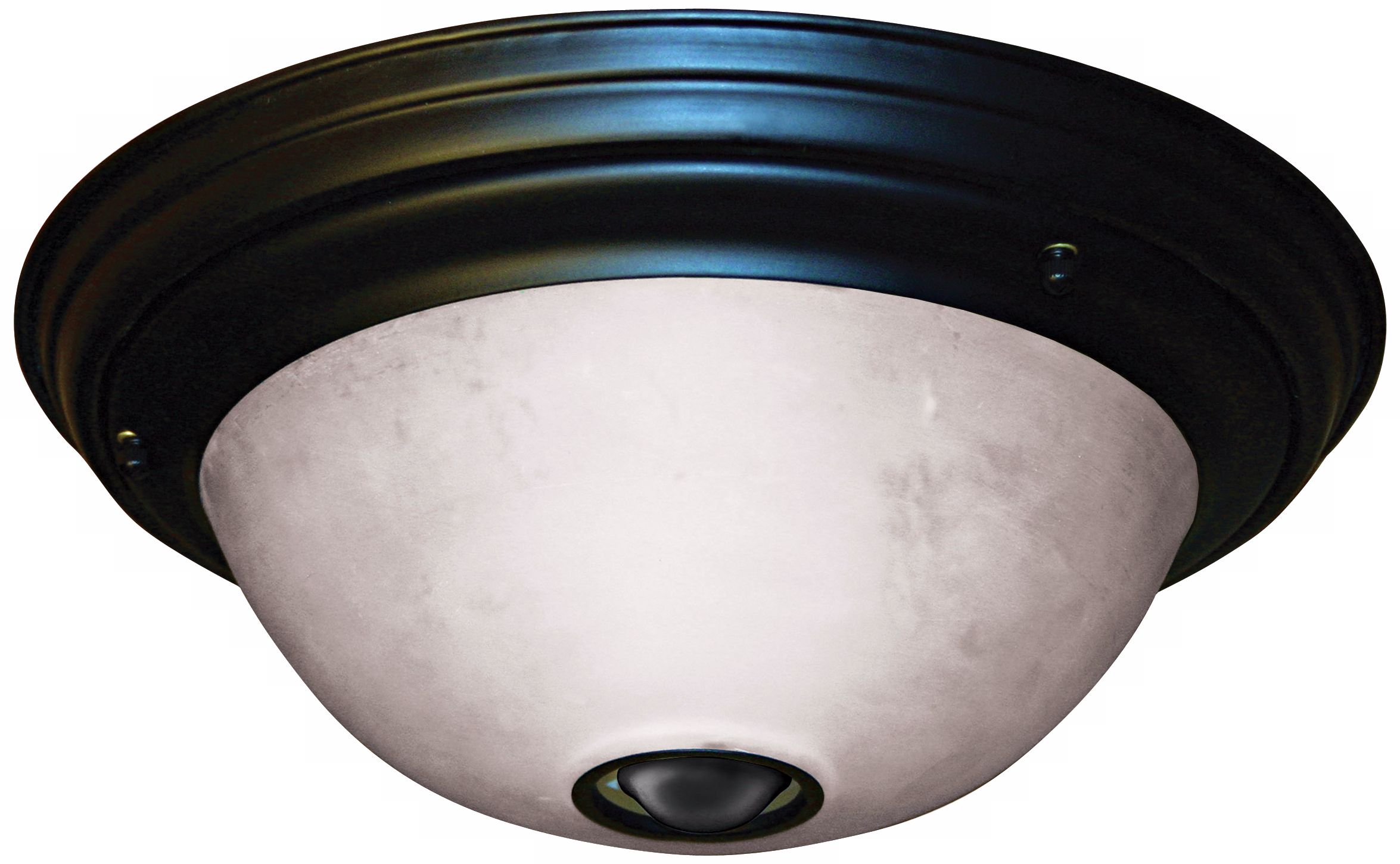 Round Black Finish ENERGY STAR® Outdoor Ceiling Light