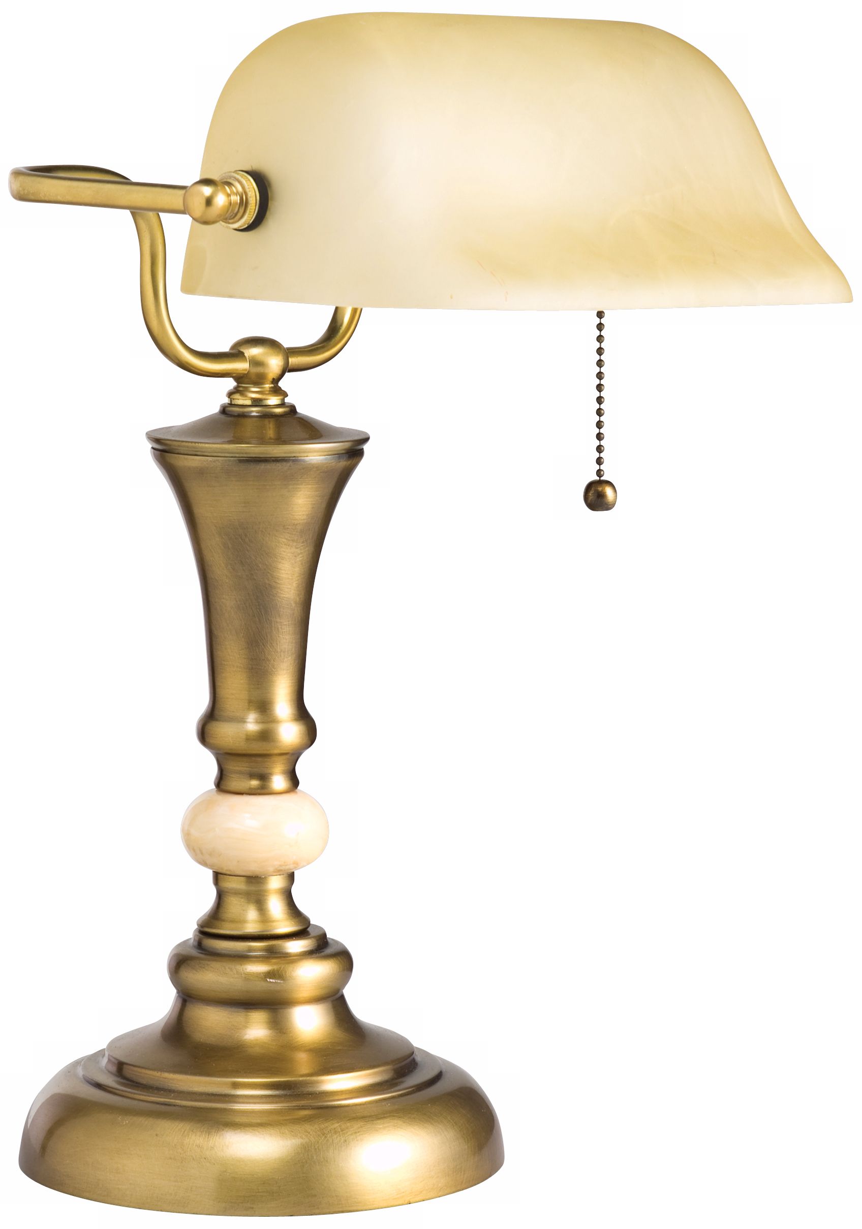 Kirketon Bankers Desk Lamp in Aged Brass