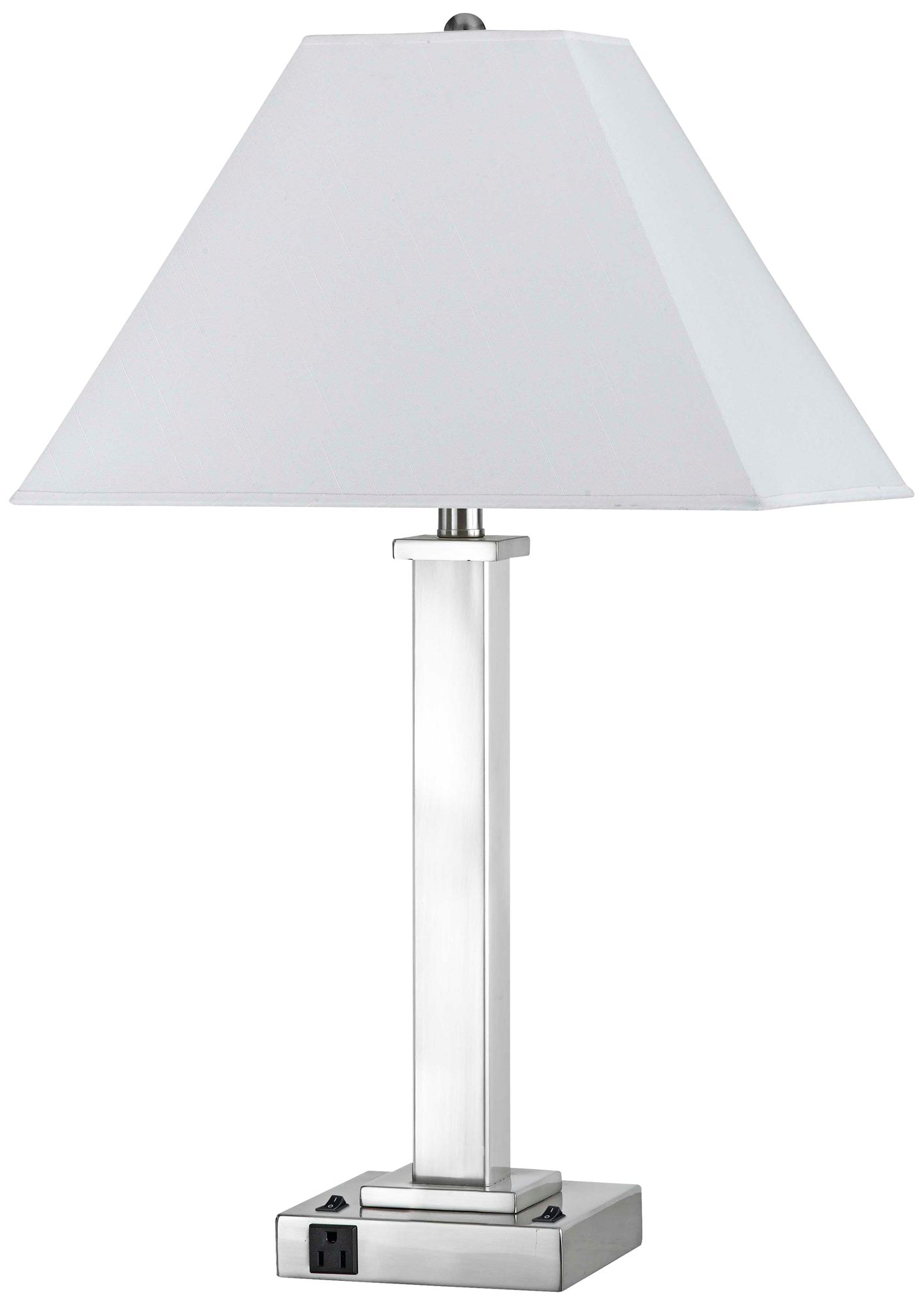 Rio Brushed Steel Column Table Lamp