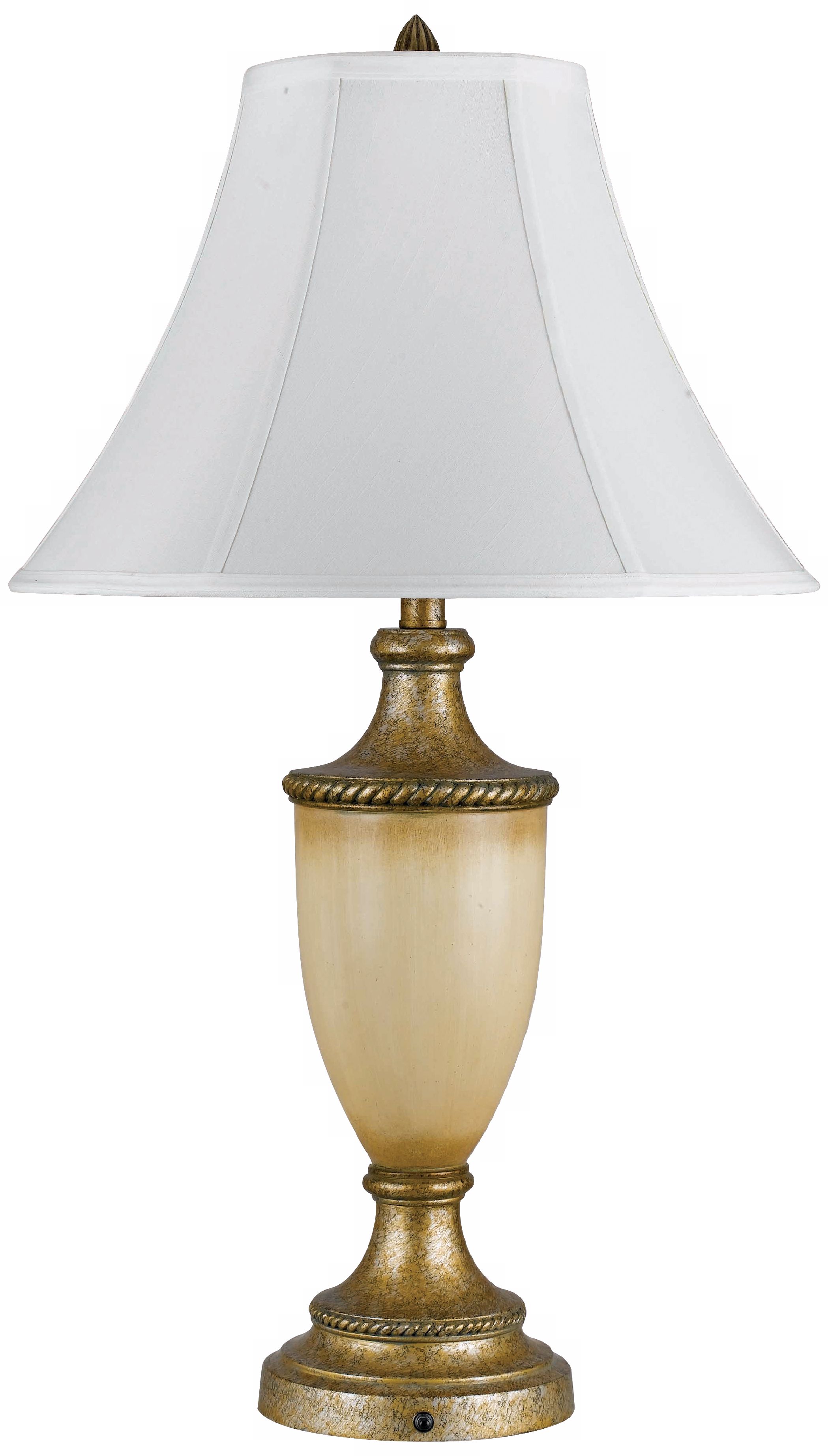 Antique Gold and Ivory Urn Table Lamp