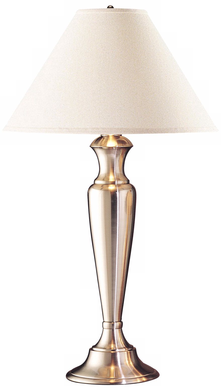Slender Urn Base Brushed Steel Table Lamp