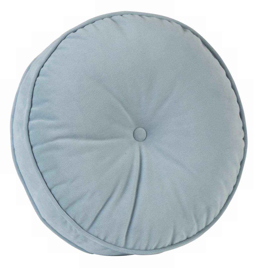 Sky Blue Round Throw Pillow