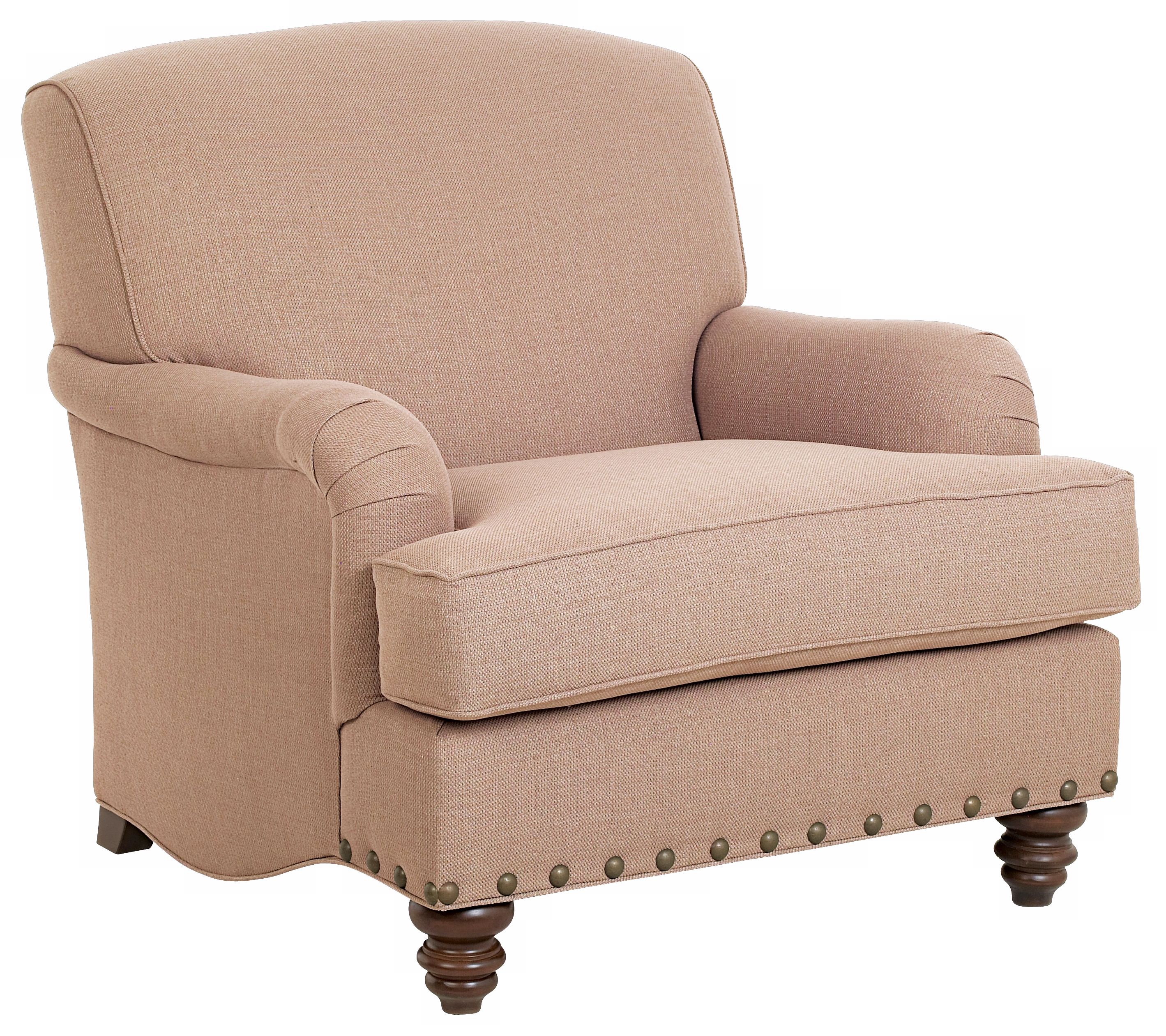 Aberdeen Doeskin Microfiber Nailhead Trimmed Club Chair
