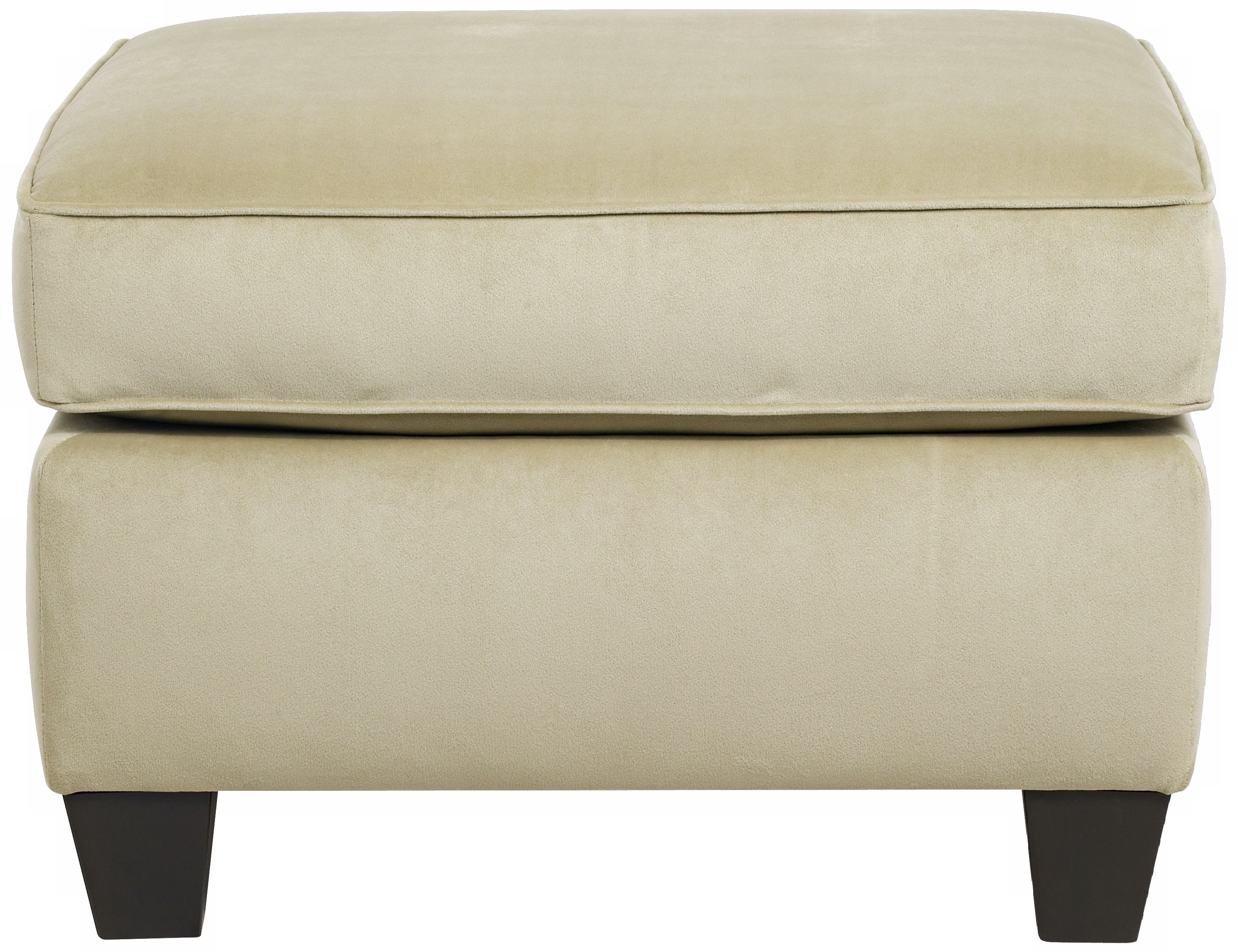Lichen Microfiber Fabric Covered Bella Ottoman