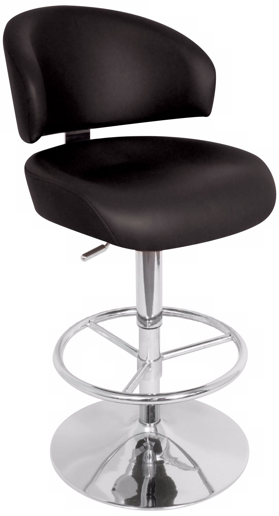 Regeni Black Adjustable Bar Stool or Counter Stool