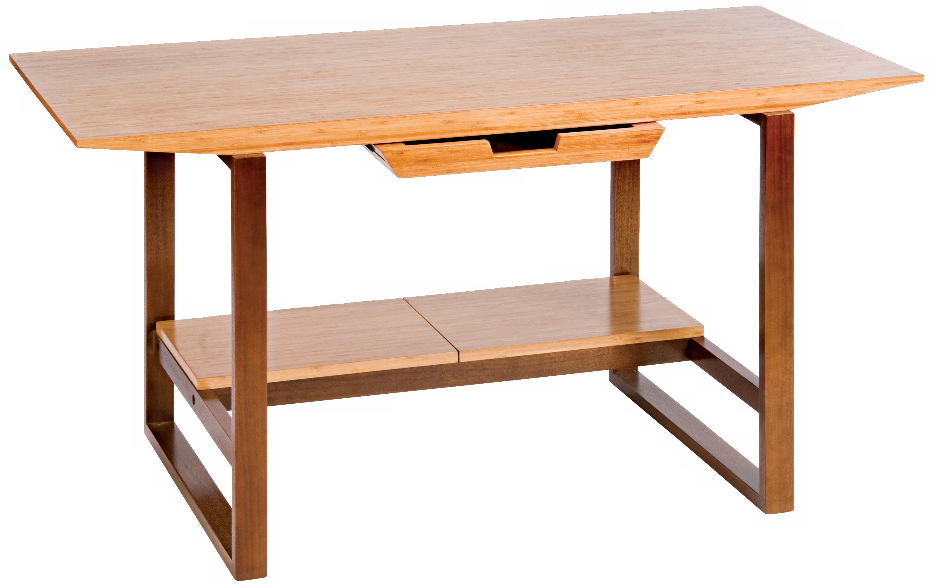 Bamboo with Stained Ash Veneer Desk
