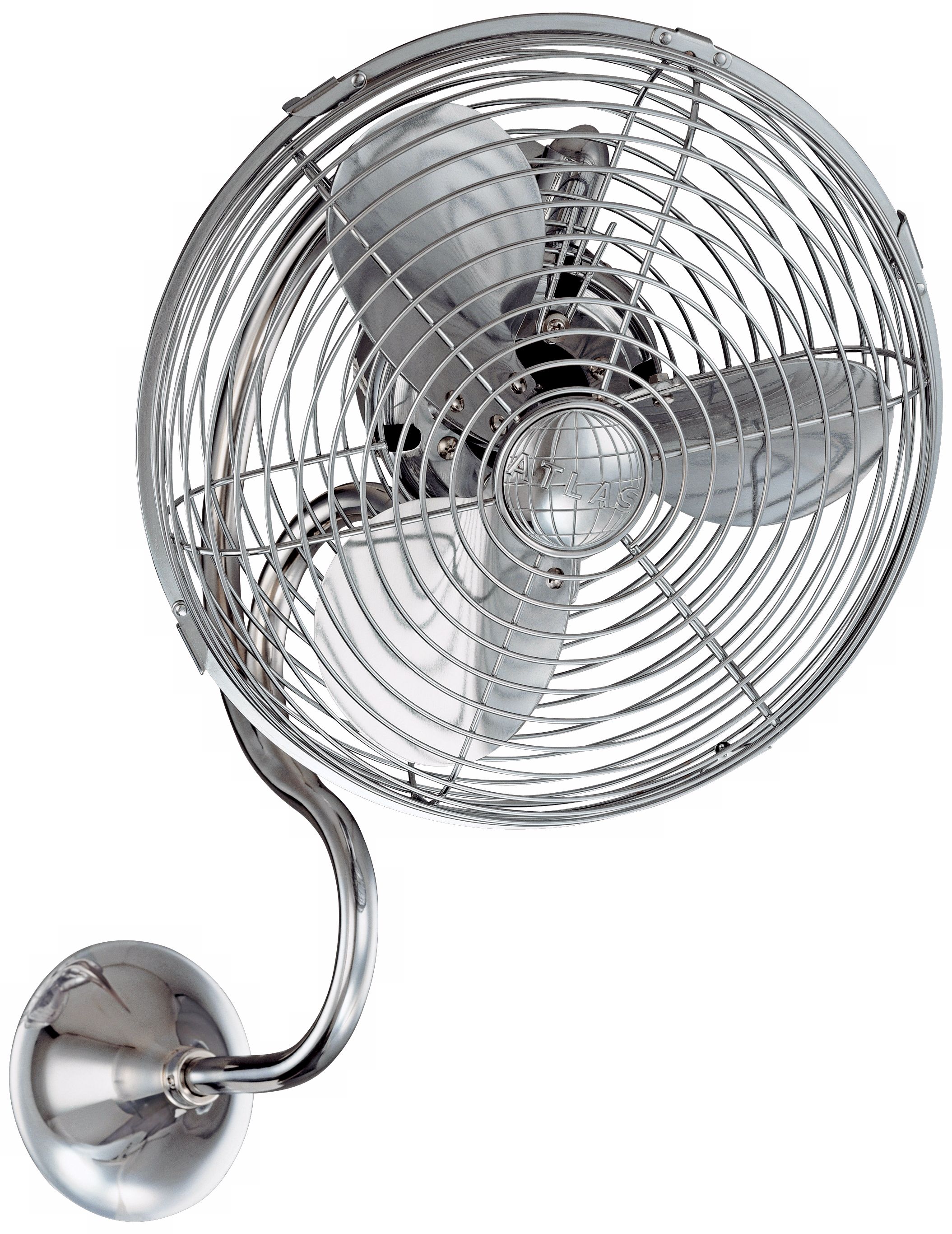 Melody Polished Chrome Wall Mount Fan