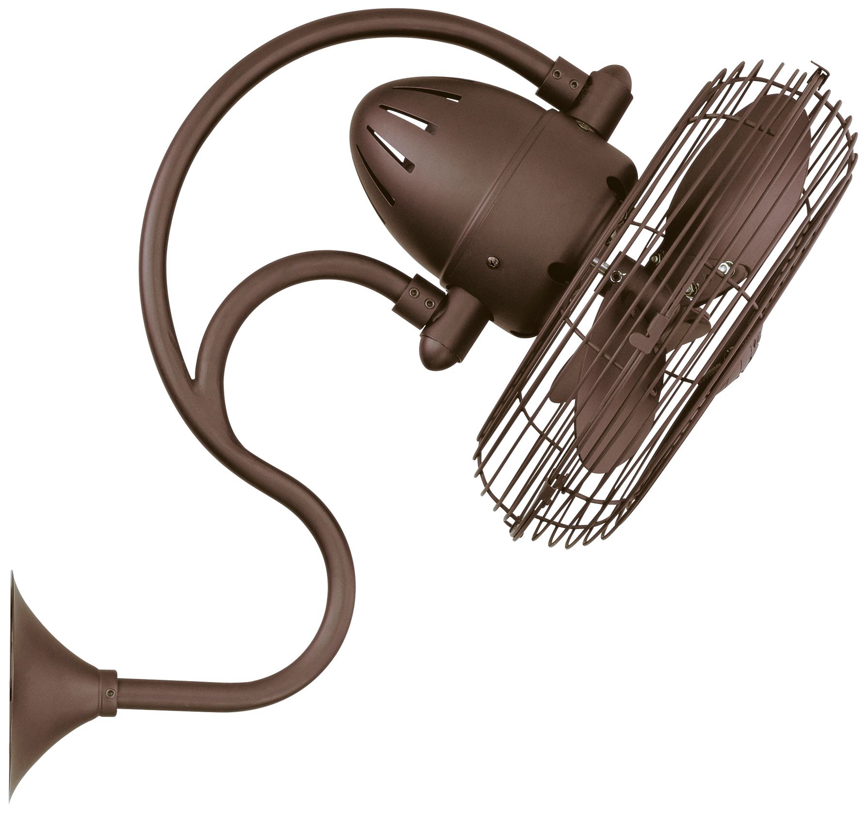 Melody Textured Bronze Wall Mount Fan