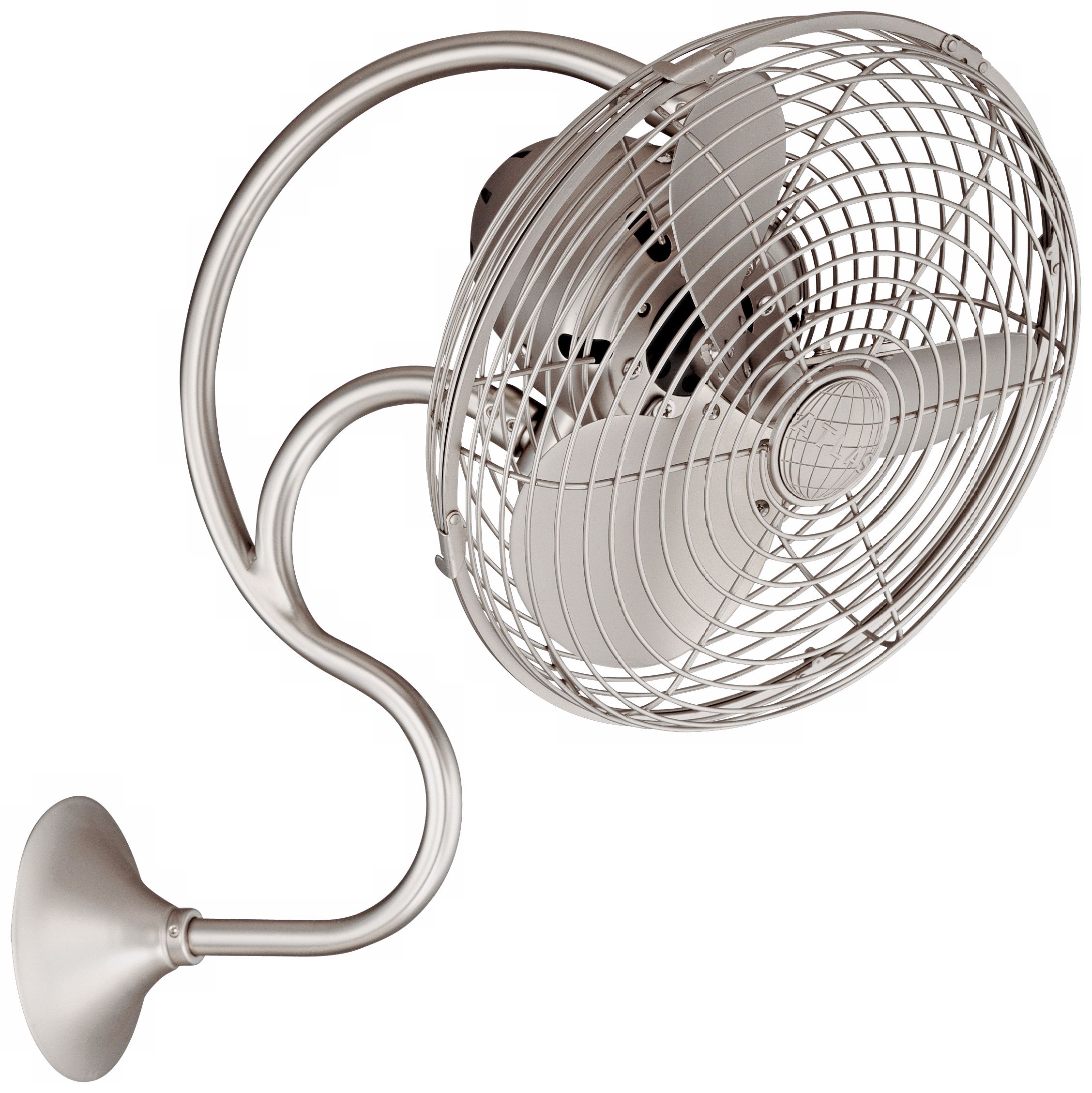 Melody Brushed Nickel Wall Mount Fan