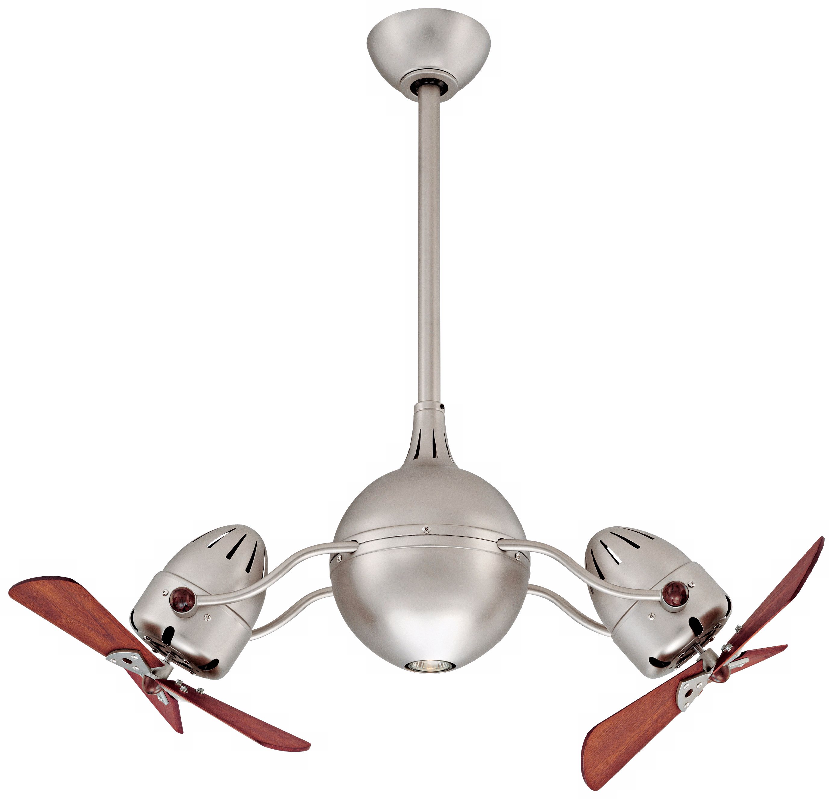 39" Acqua Brushed Nickel Dual Head Rotational Ceiling Fan