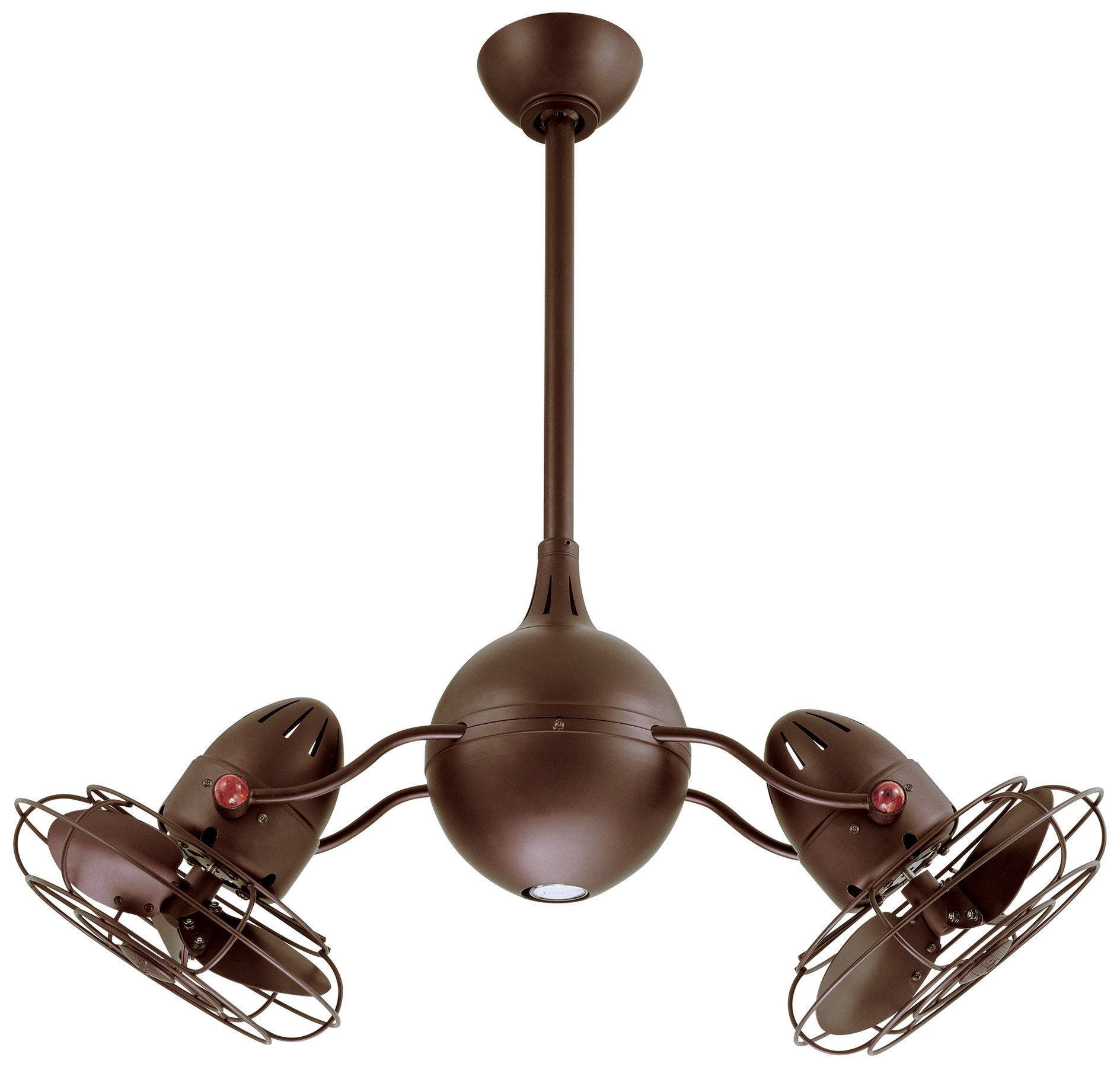 37" Acqua Textured Bronze Dual Head Rotational Ceiling Fan