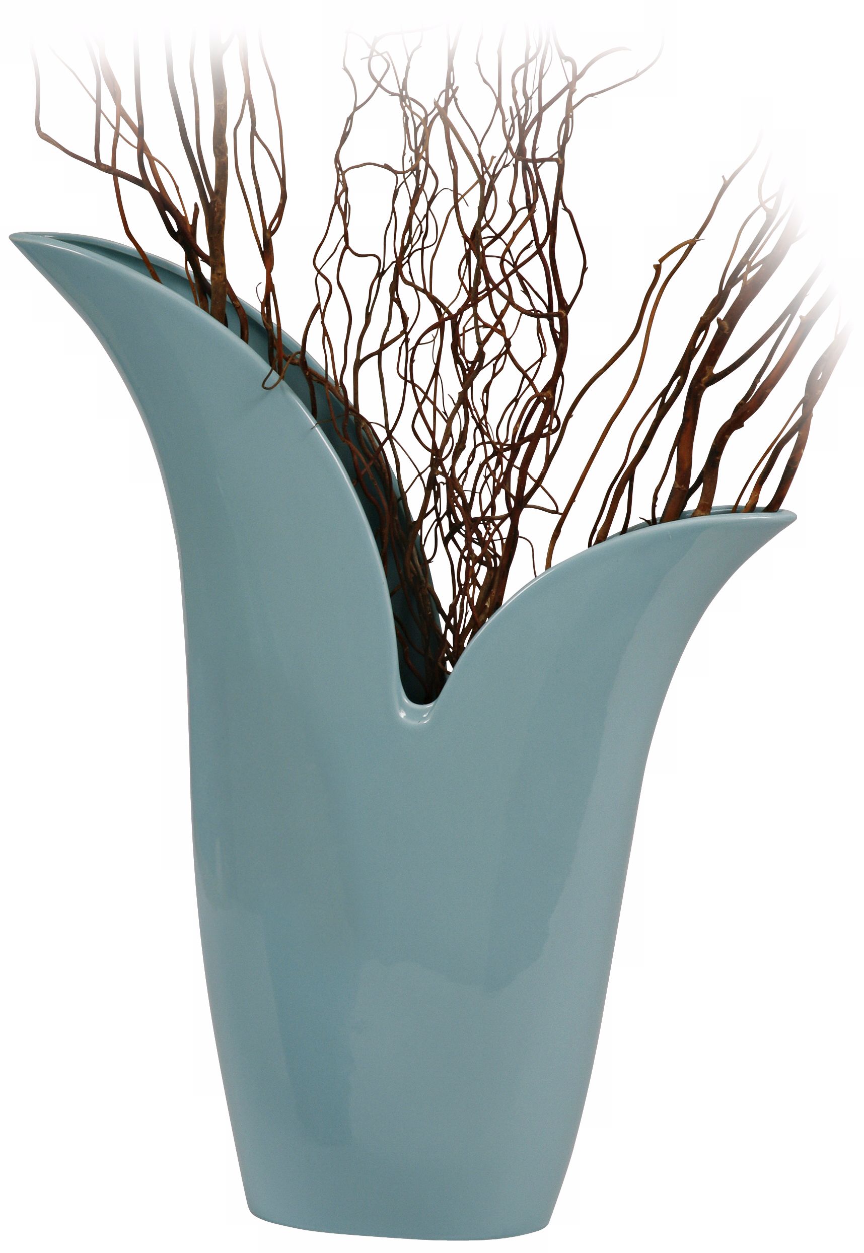 Mediterranean Blue Gloss Ceramic Vase