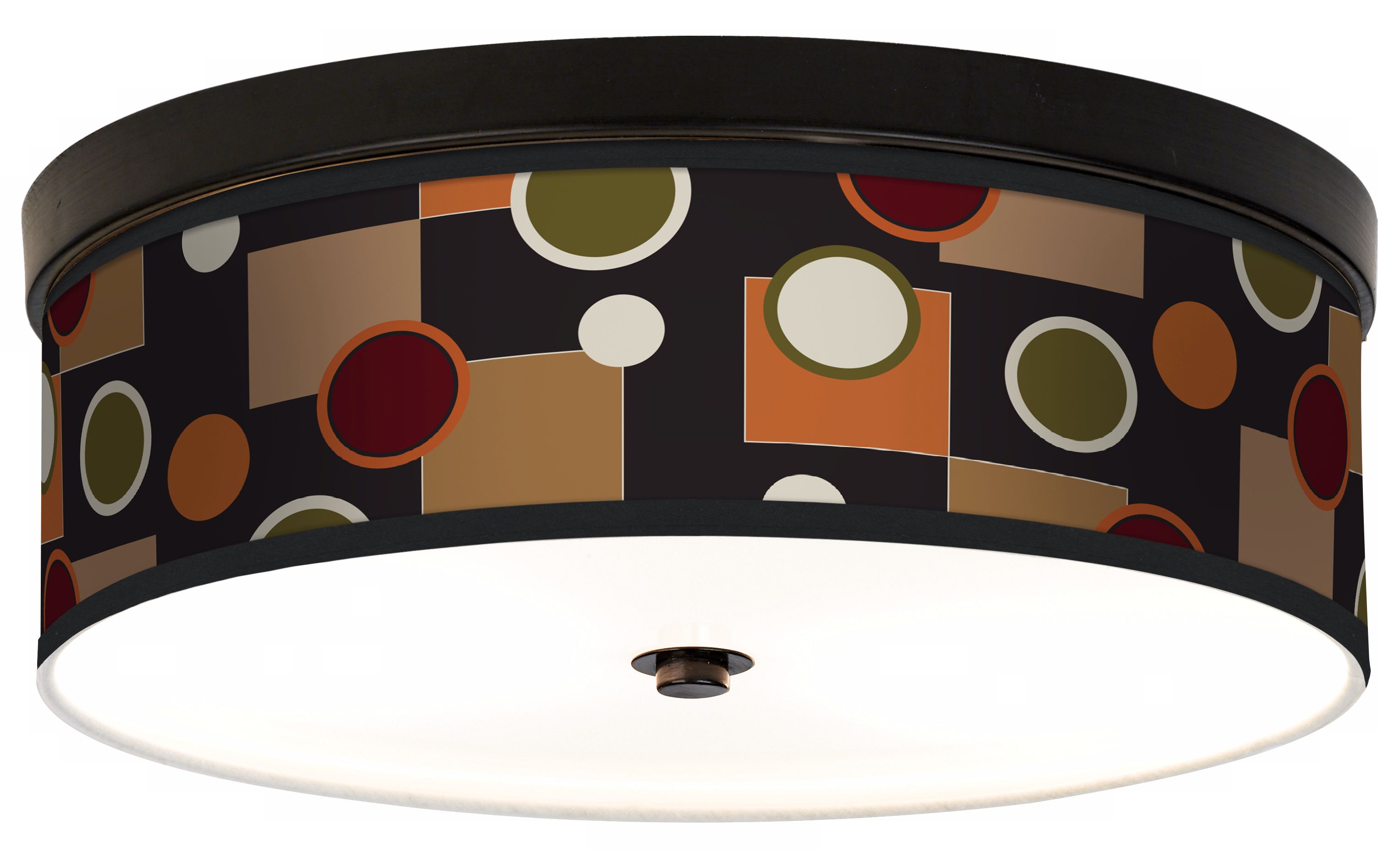 Retro Medley Giclee Energy Efficient Bronze Ceiling Light