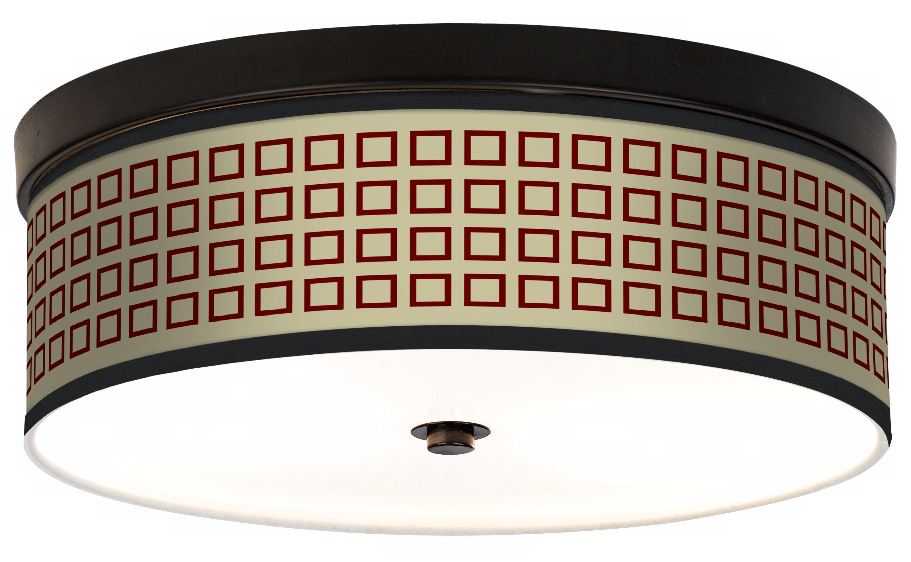 Simply Squares Giclee Energy Efficient Bronze Ceiling Light