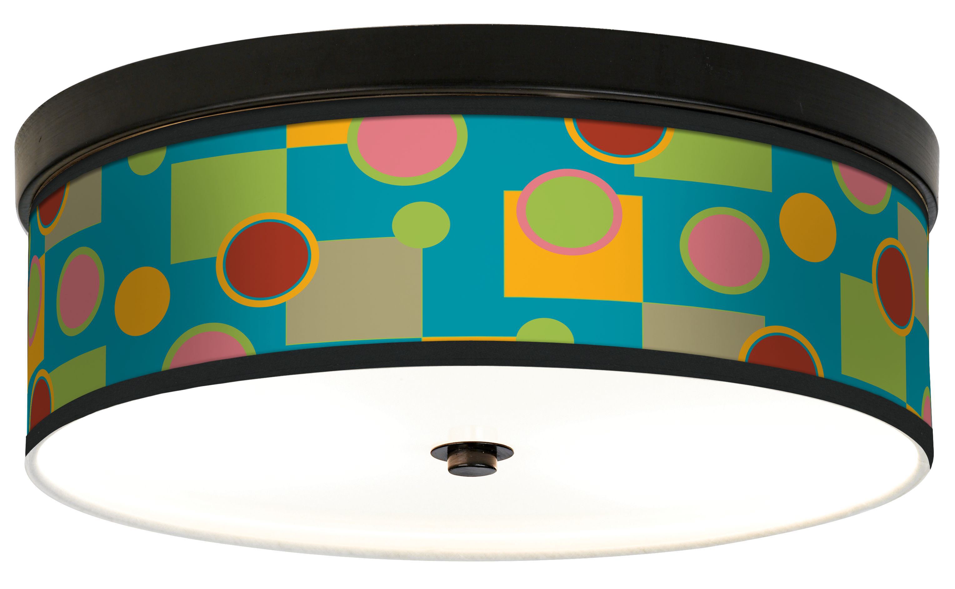 Vibrant Retro Medley Giclee Energy Efficient Bronze Ceiling Light