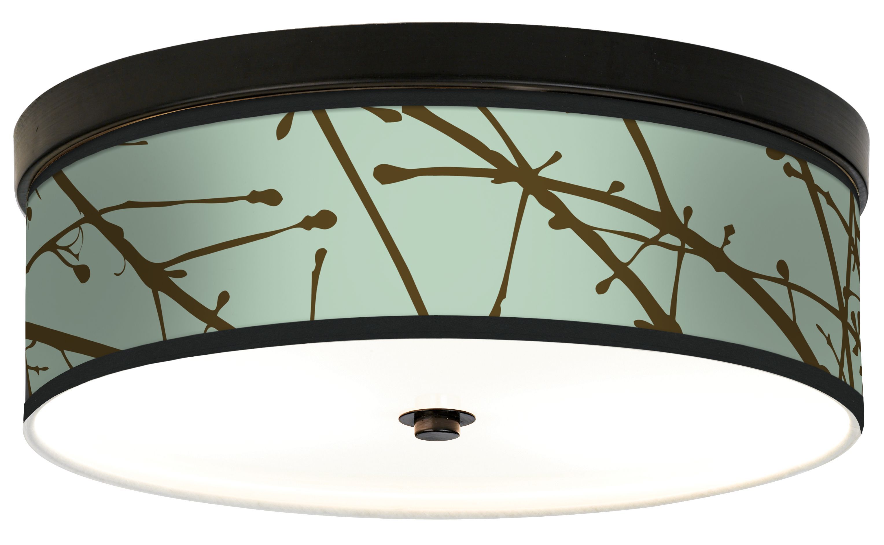 Calligraphy Tree Ice Giclee Bronze CFL Ceiling Light