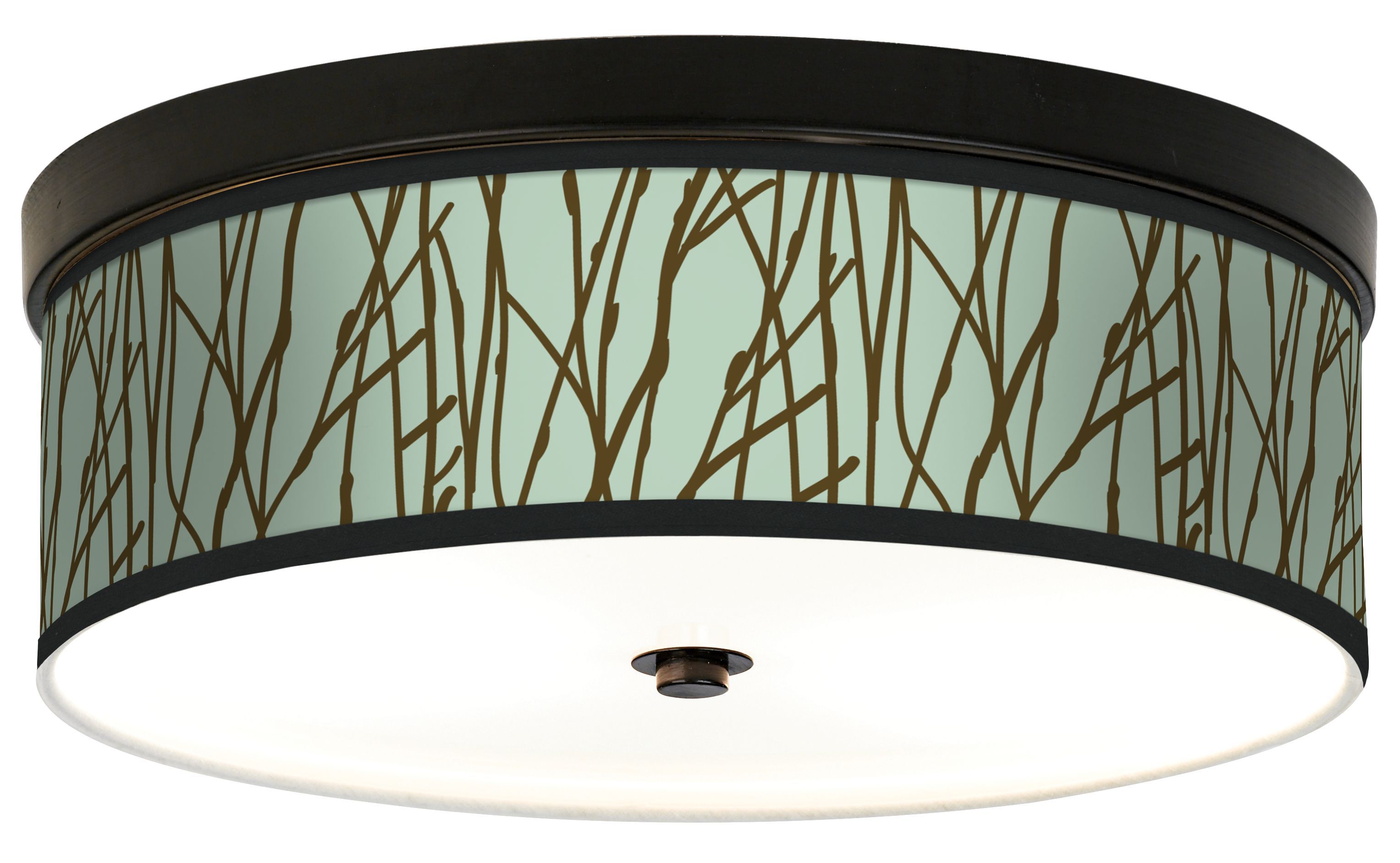 Twiggy Ice Giclee Bronze CFL Ceiling Light