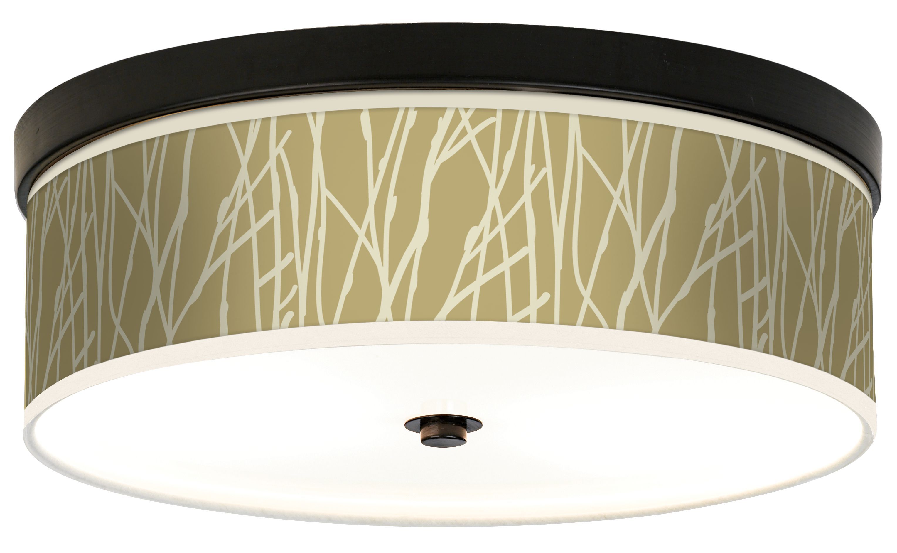 Twiggy Birch Giclee Bronze CFL Ceiling Light