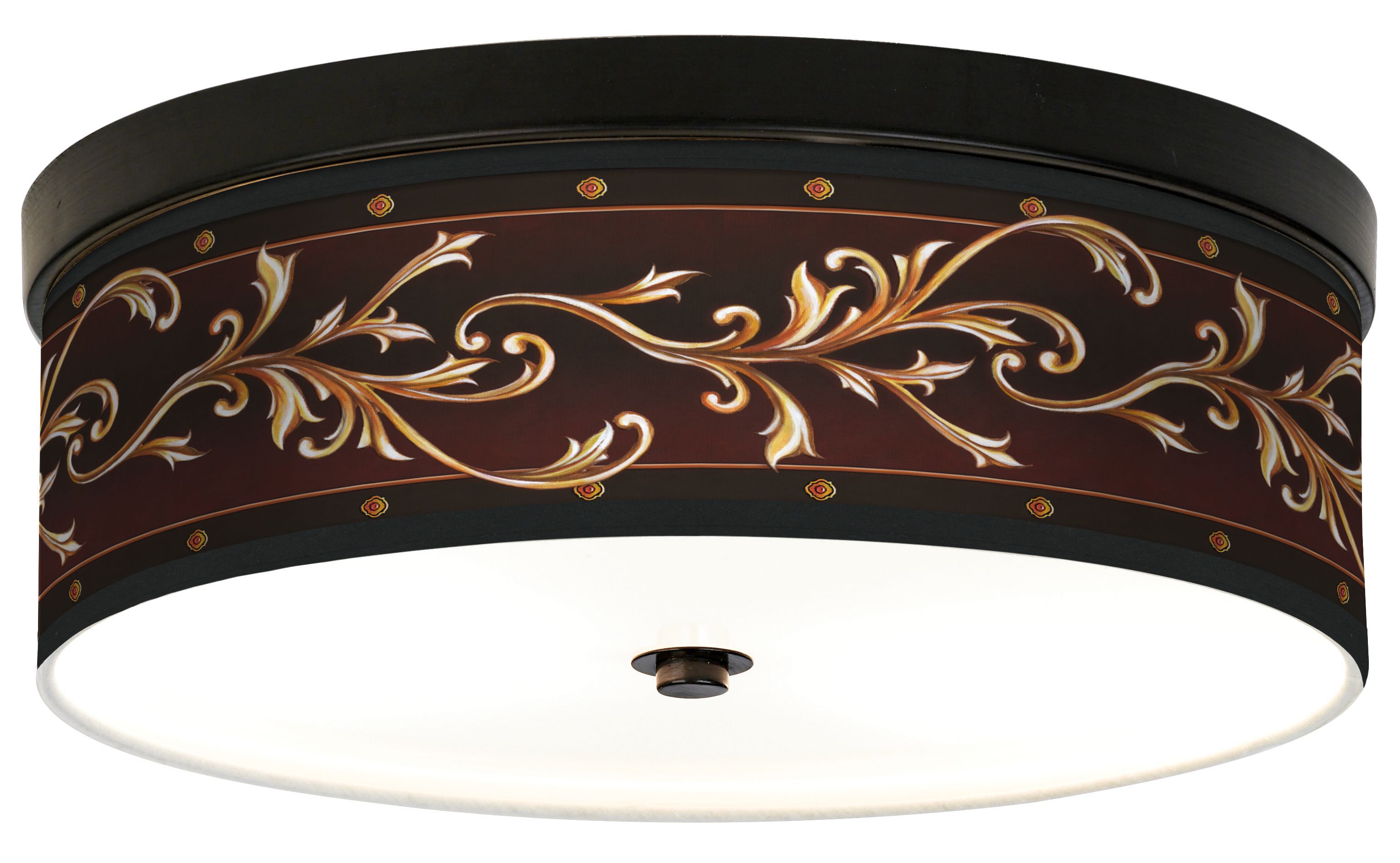 Athenian Leaf Giclee Bronze CFL Ceiling Light