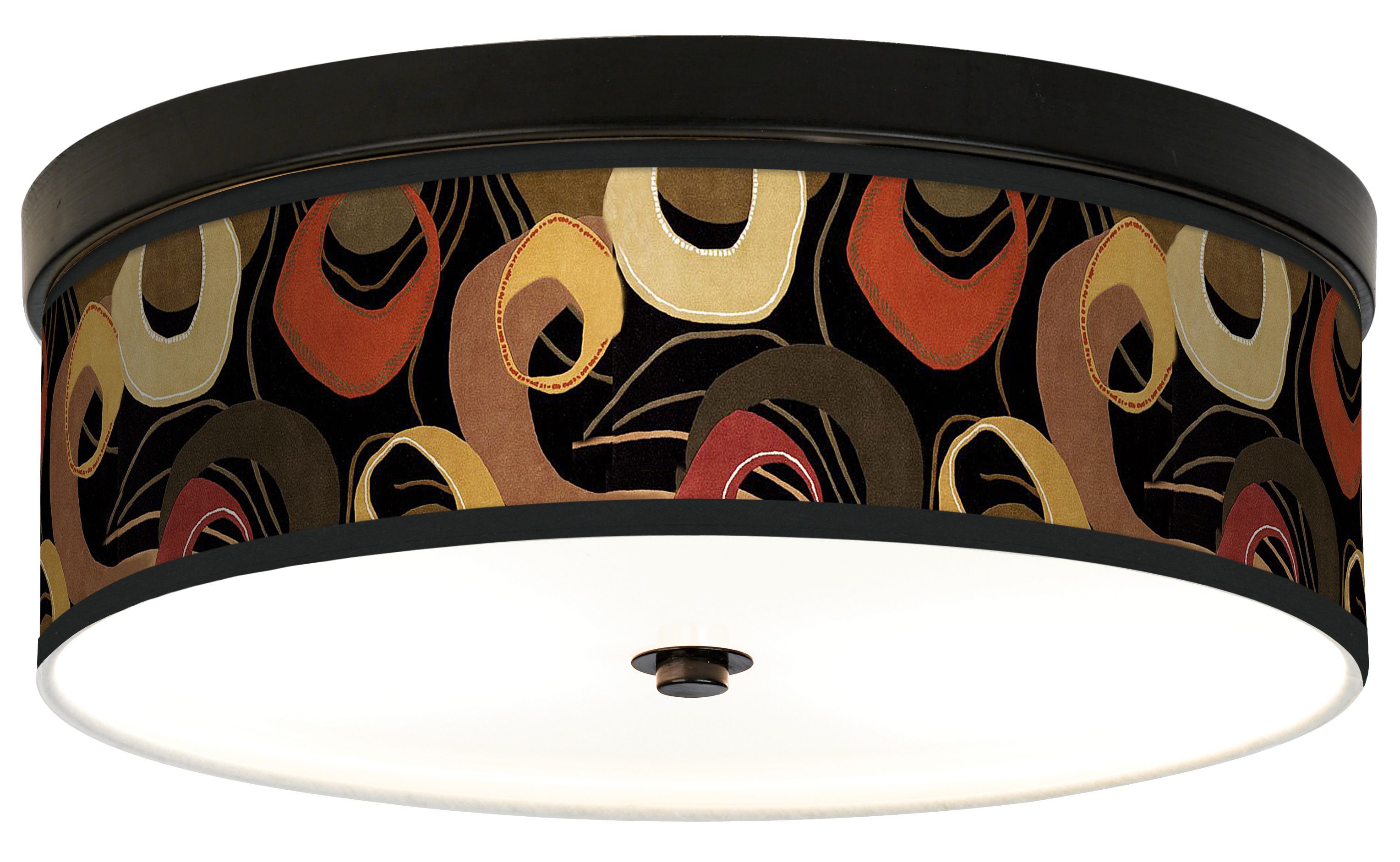 Rhythm Motif Giclee Bronze CFL Ceiling Light