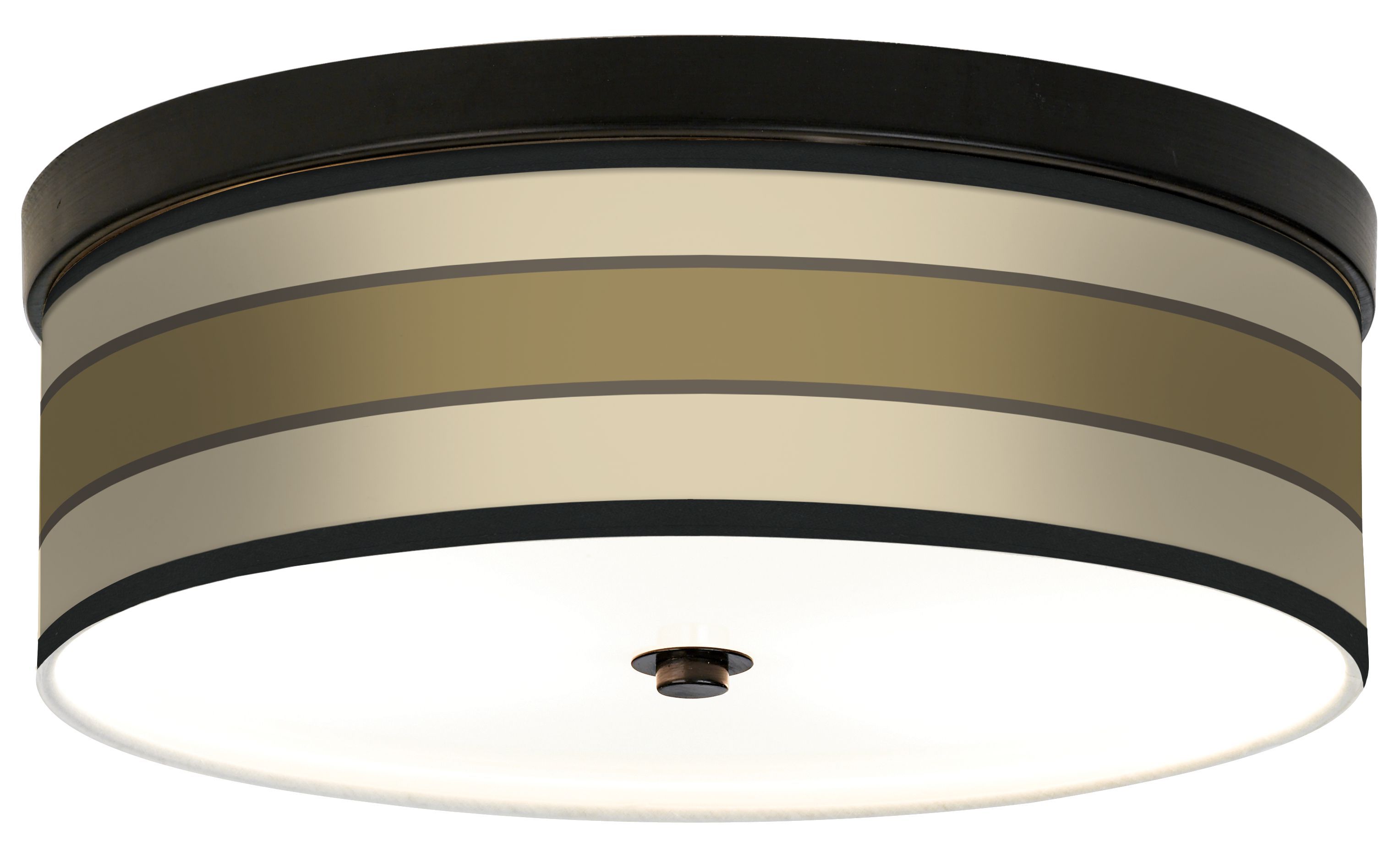 Tones of Beige Giclee Bronze CFL Ceiling Light