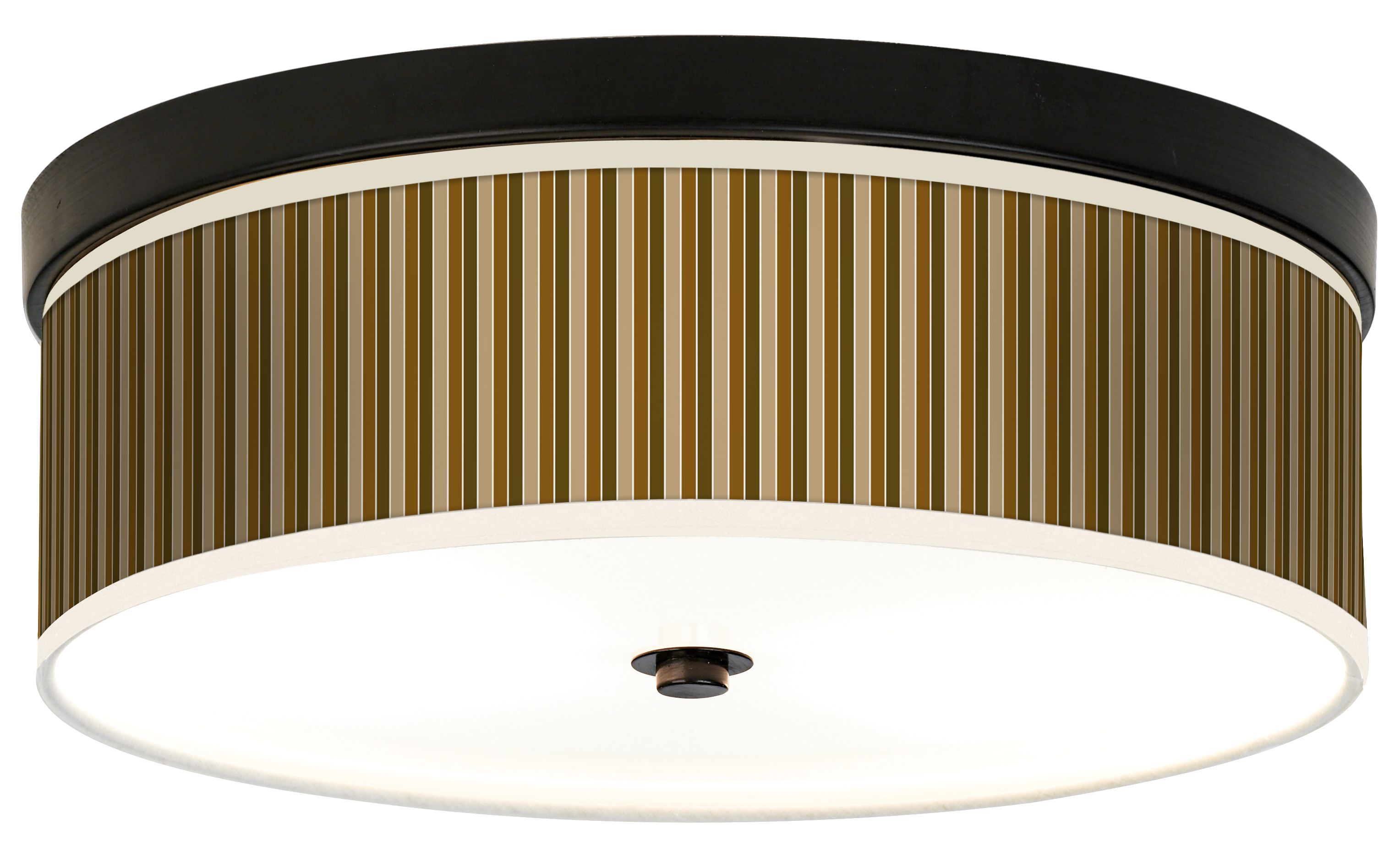 Umber Stripes Giclee Bronze CFL Ceiling Light