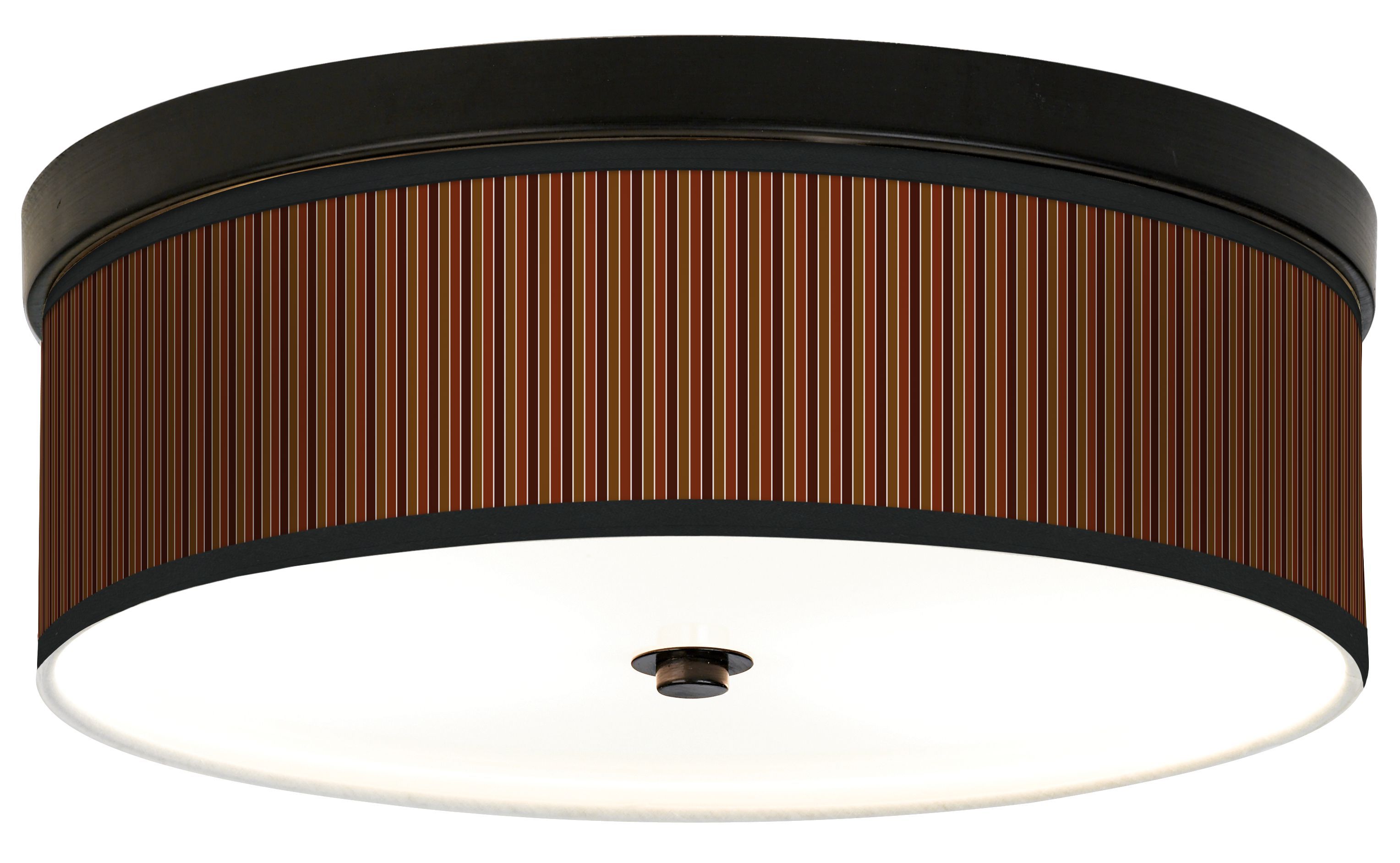 Cinnamon Stripes Giclee Bronze CFL Ceiling Light