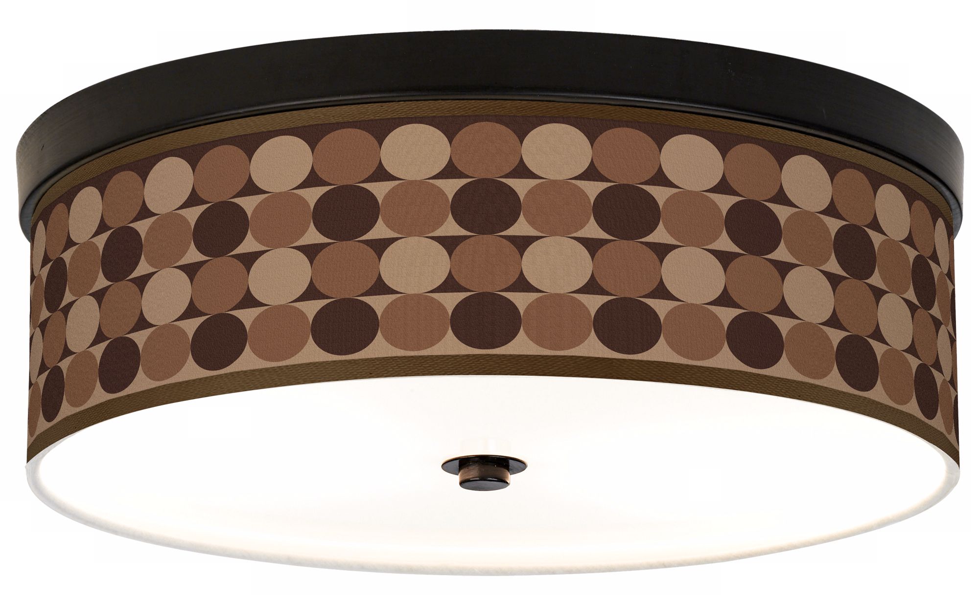 Sienna Gray Circles Giclee Bronze CFL Ceiling Light