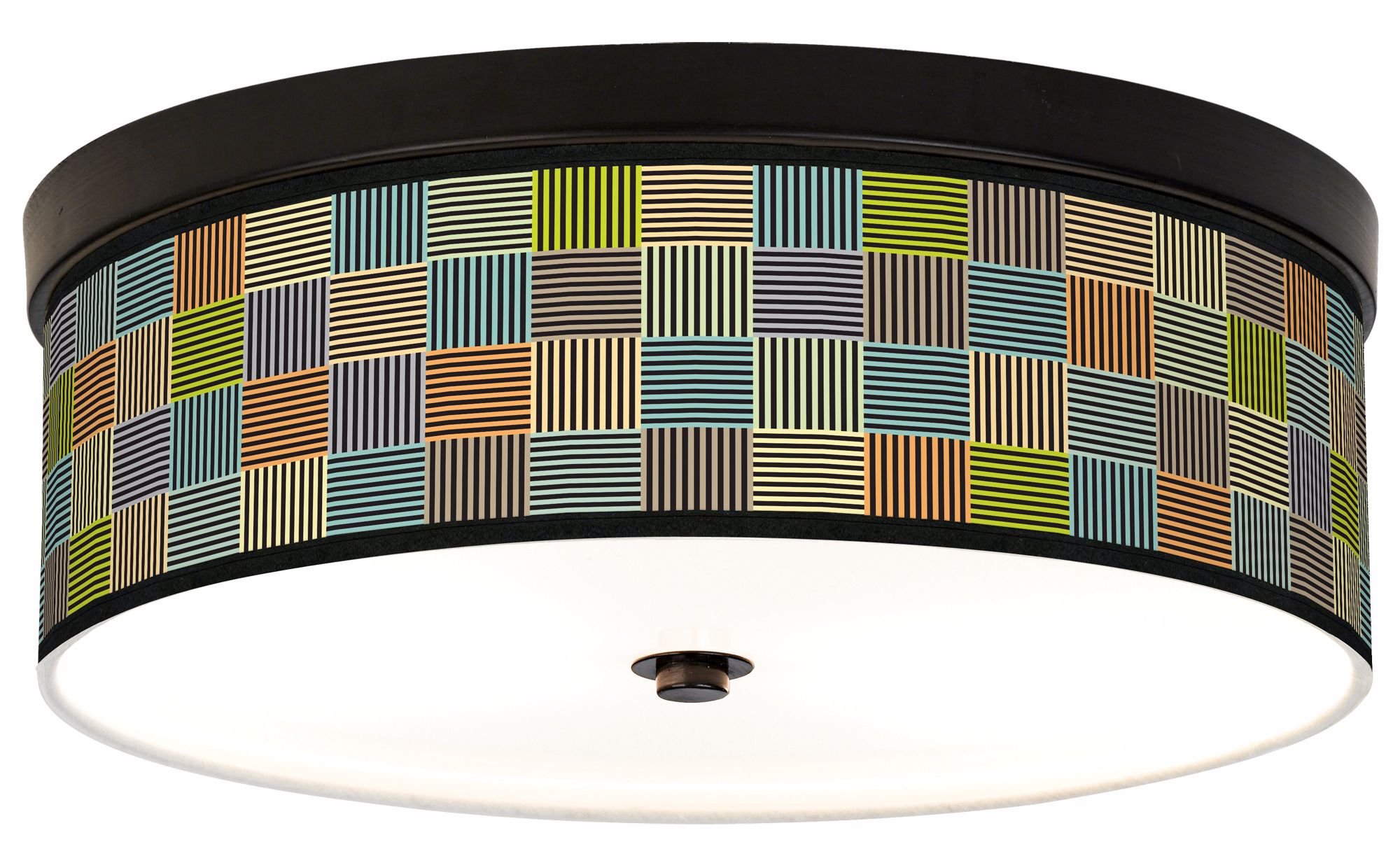 Pixel City Giclee Bronze CFL Ceiling Light