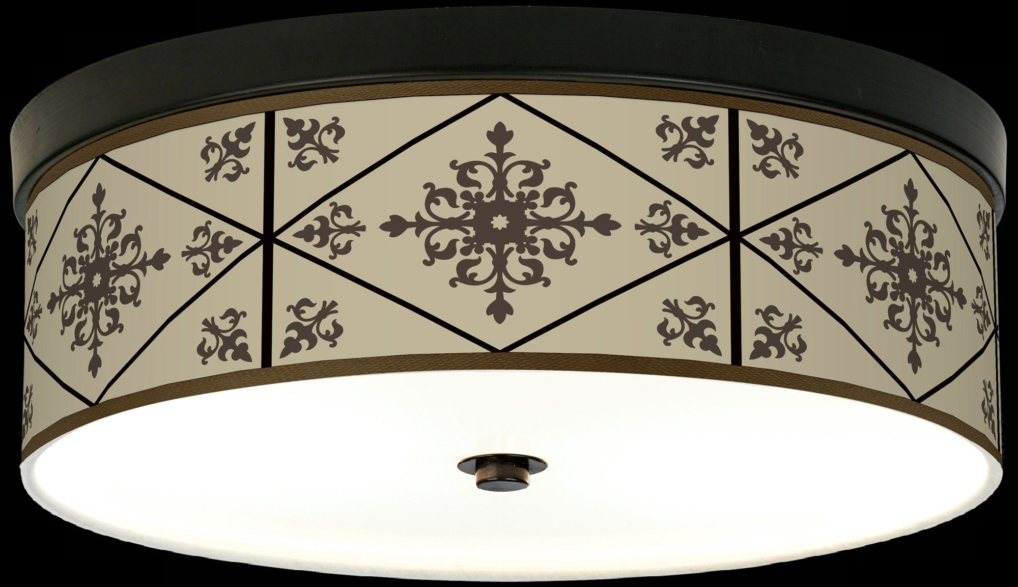 Chambly Giclee Energy Efficient Bronze Ceiling Light