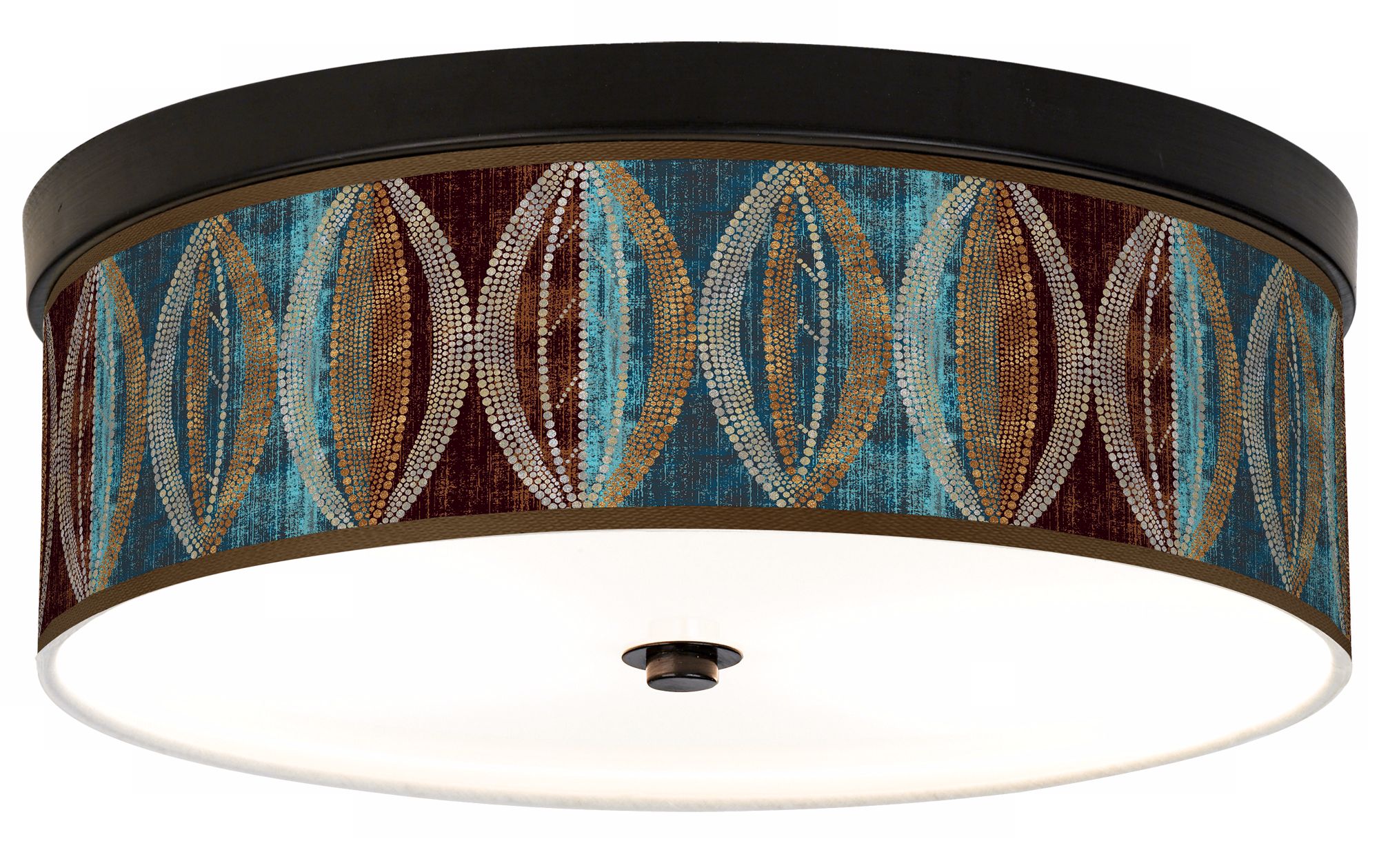 Stacy Garcia Pearl Leaf Peacock Bronze Giclee Ceiling Light