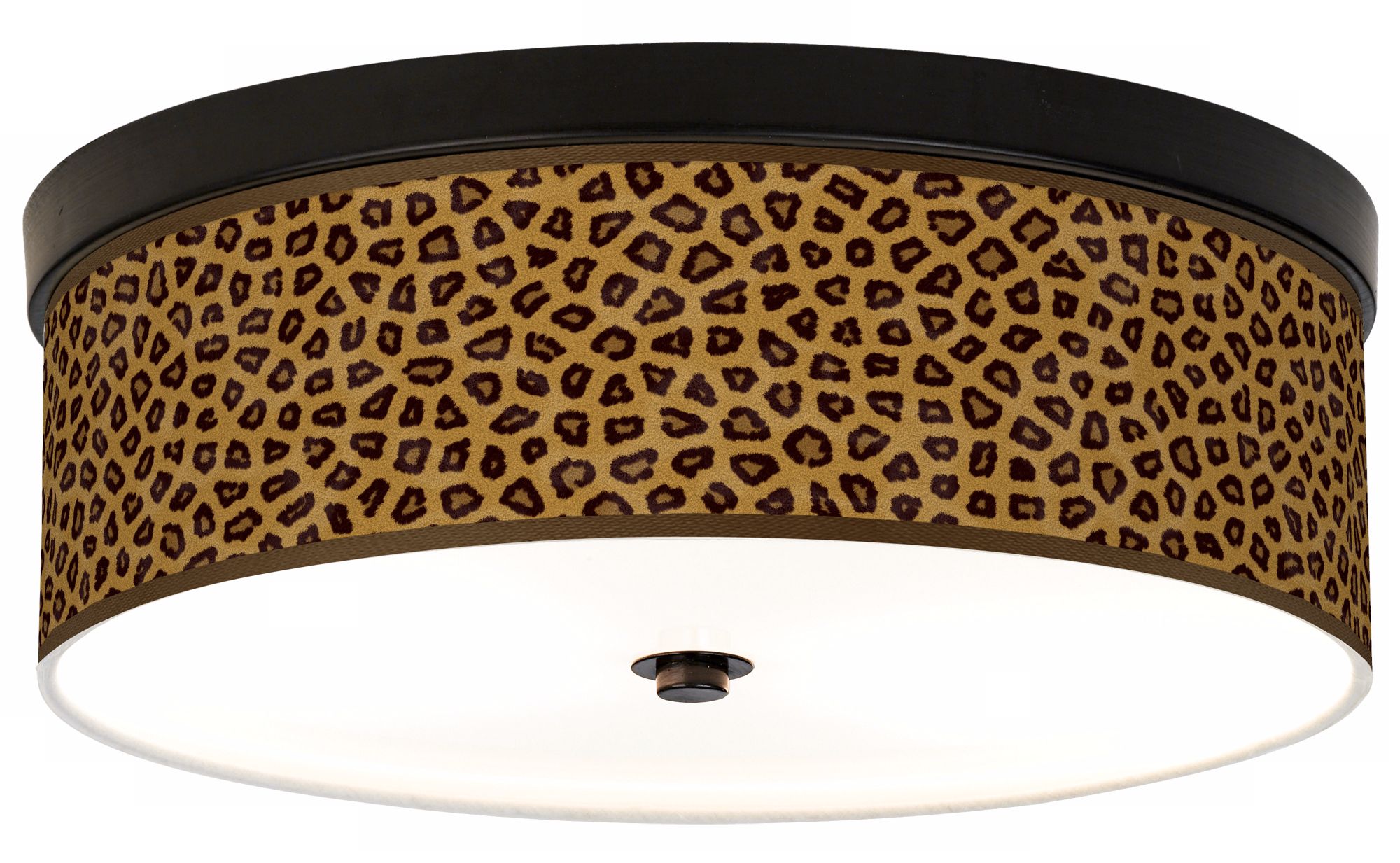 Safari Cheetah Giclee Energy Efficient Bronze Ceiling Light
