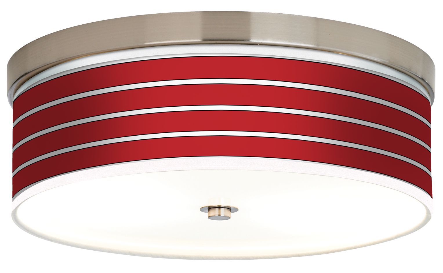 Bold Red Stripes Giclee Energy Efficient Ceiling Light
