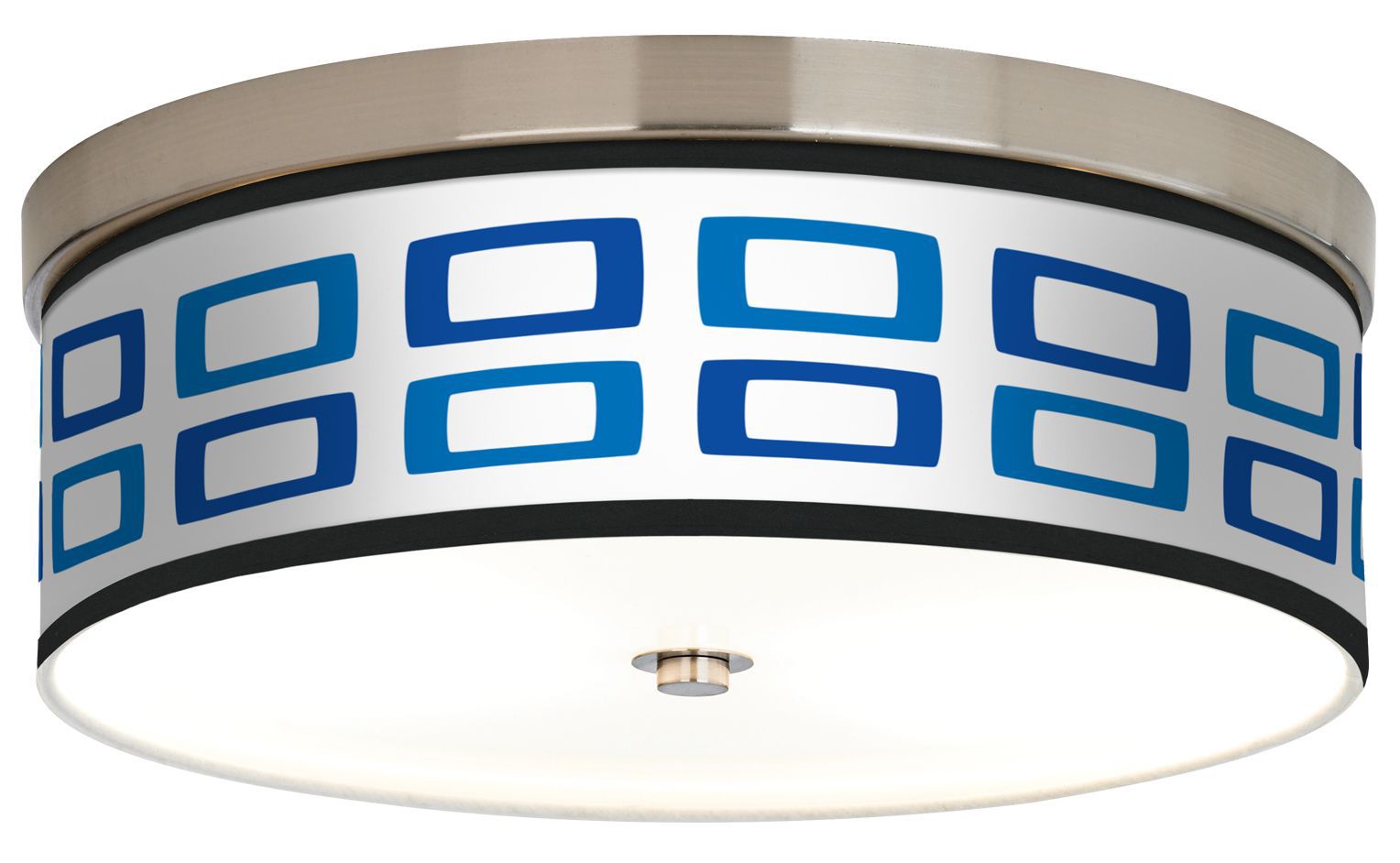 Blue Rectangles Giclee Energy Efficient Ceiling Light