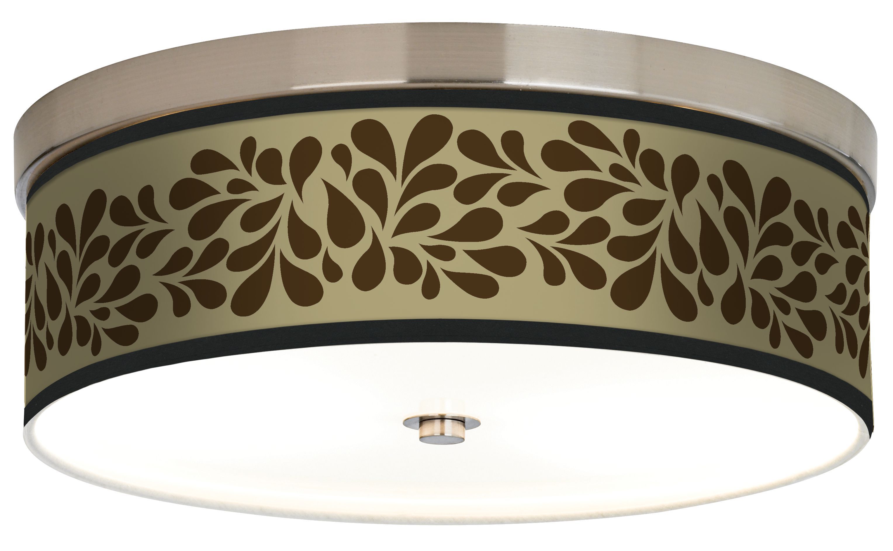 Brown Splash on Tan Giclee Energy Efficient Ceiling Light