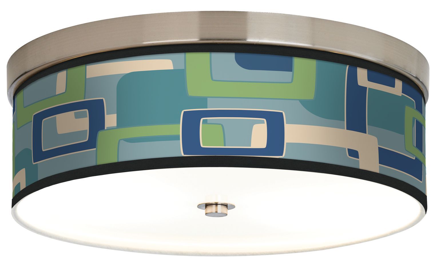 Retro Rectangles Giclee Energy Efficient Ceiling Light