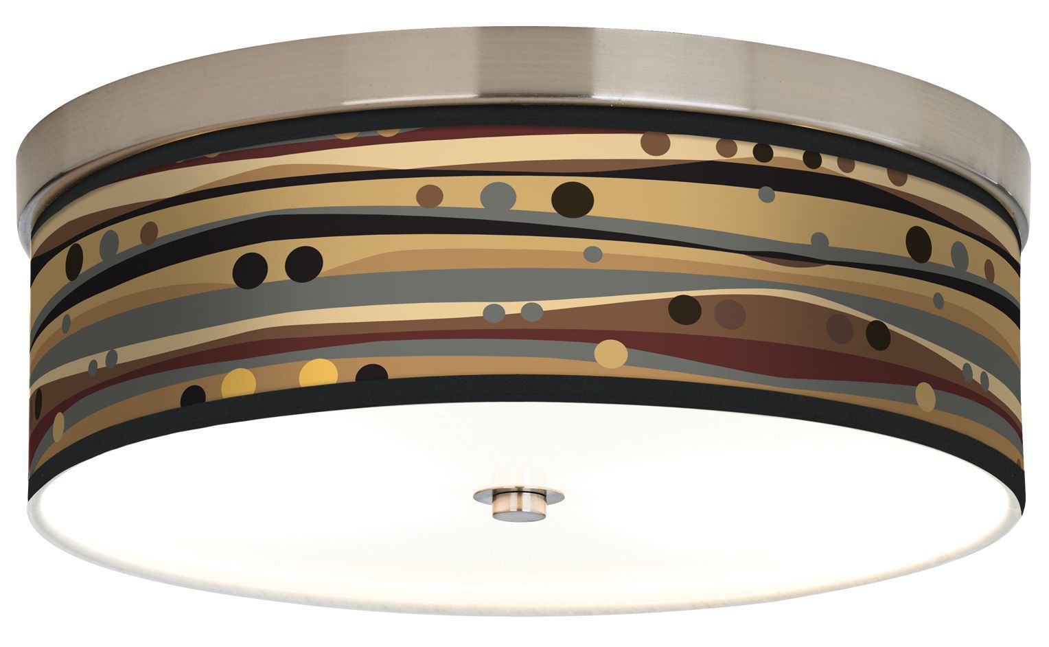 Natural Dots and Waves Giclee Energy Efficient Ceiling Light