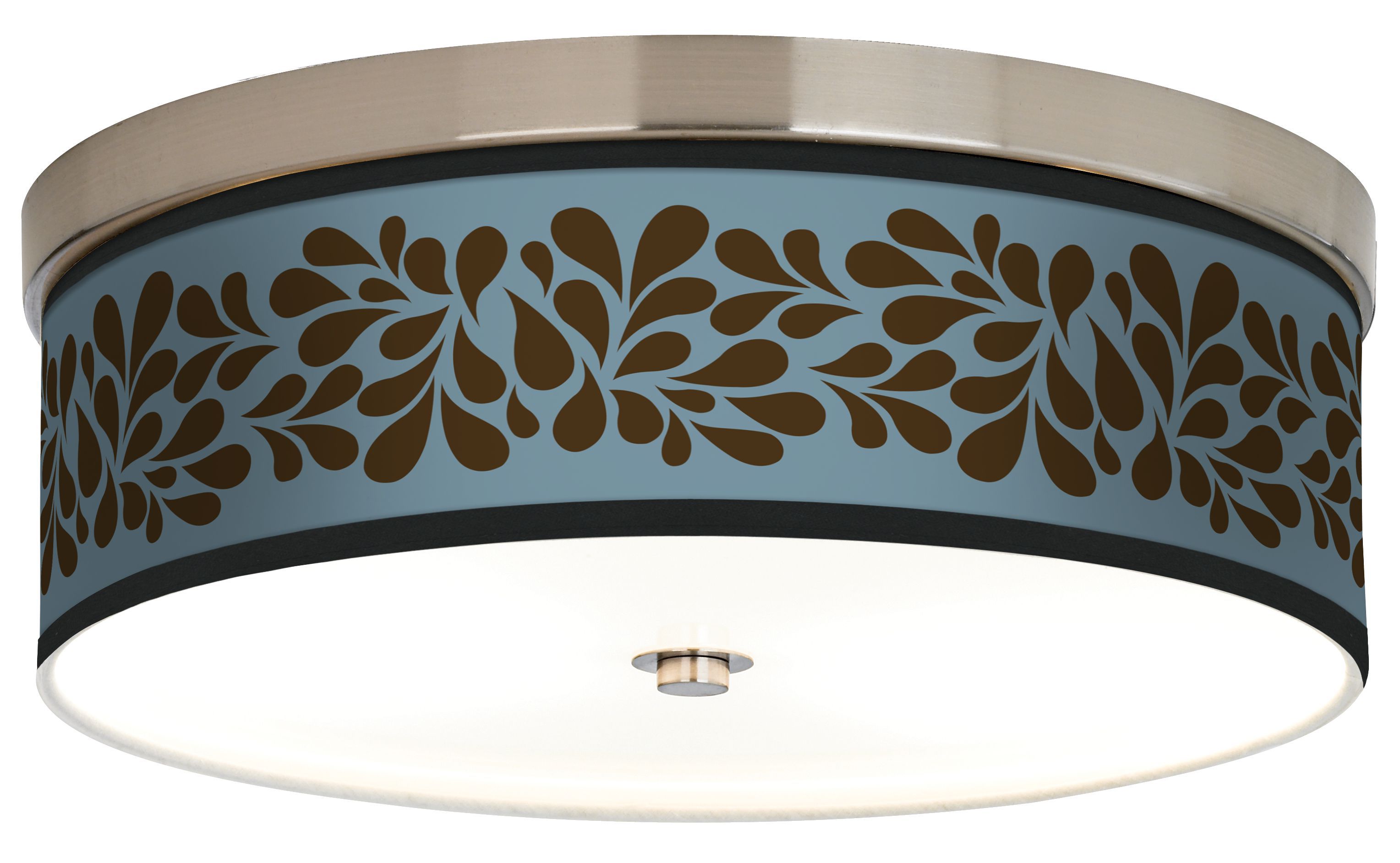 Brown Splash On Blue Energy Efficient Ceiling Light