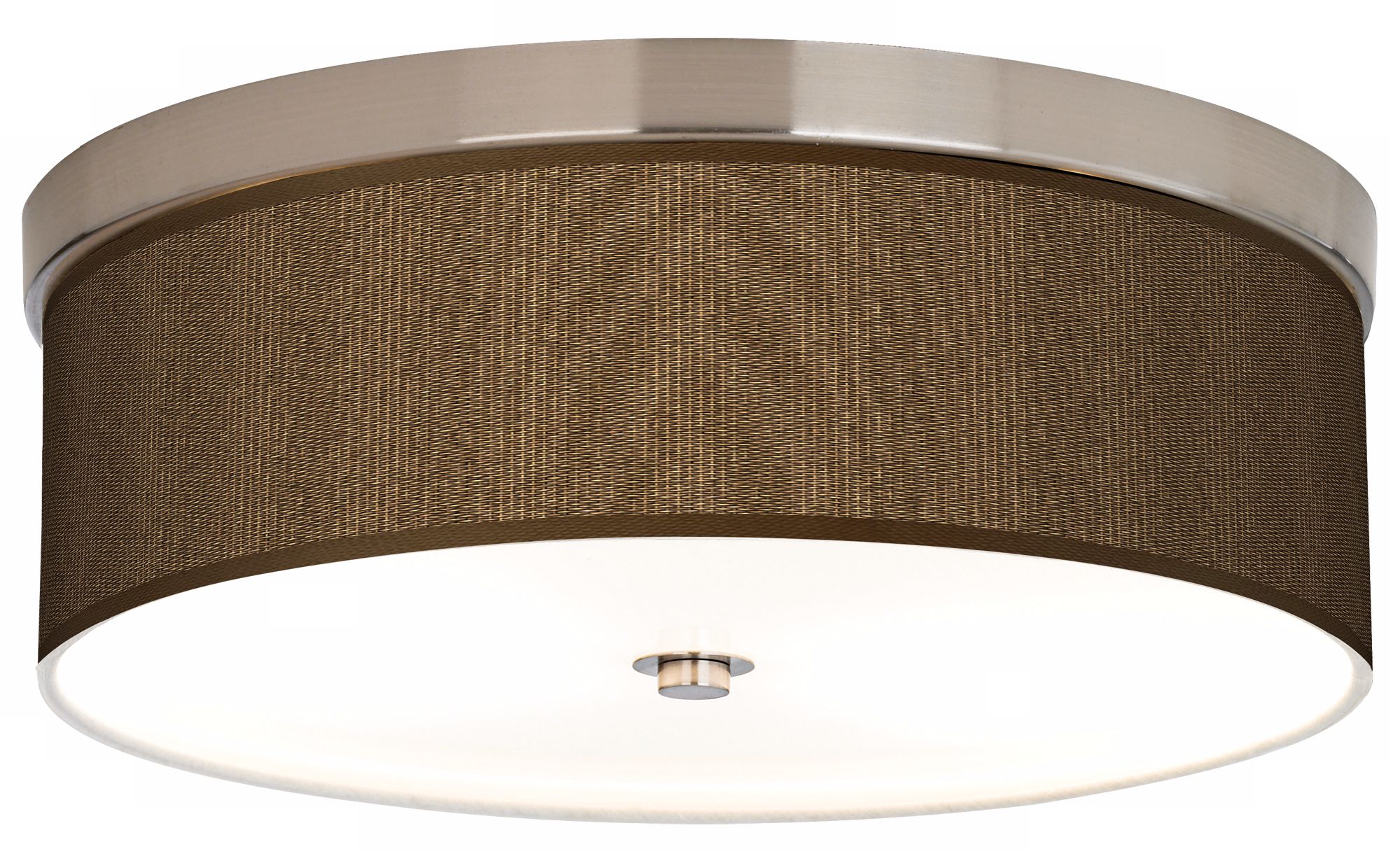 Woven Wicker Giclee Energy Efficient Ceiling Light