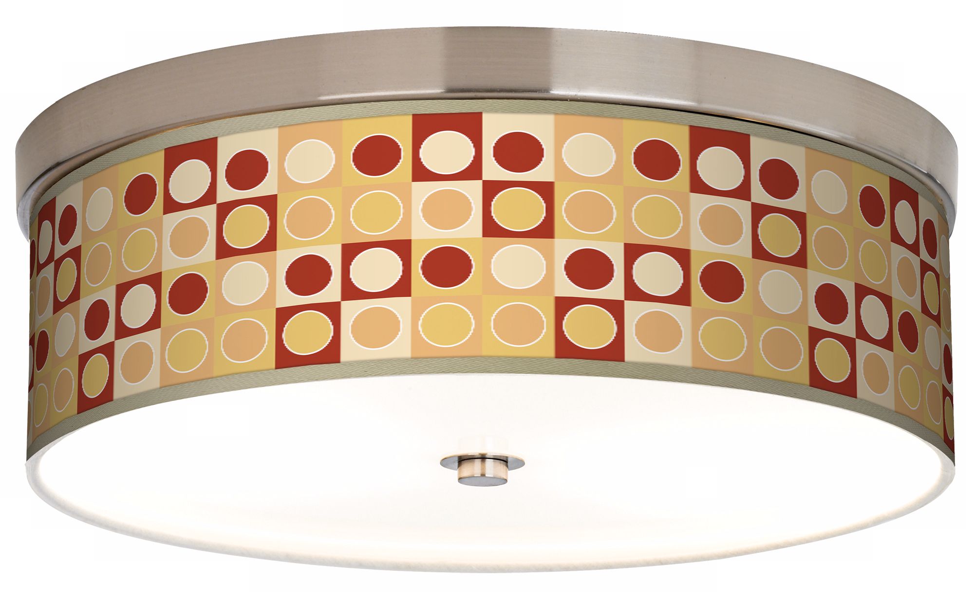 Retro Dotted Squares Giclee Energy Efficient Ceiling Light