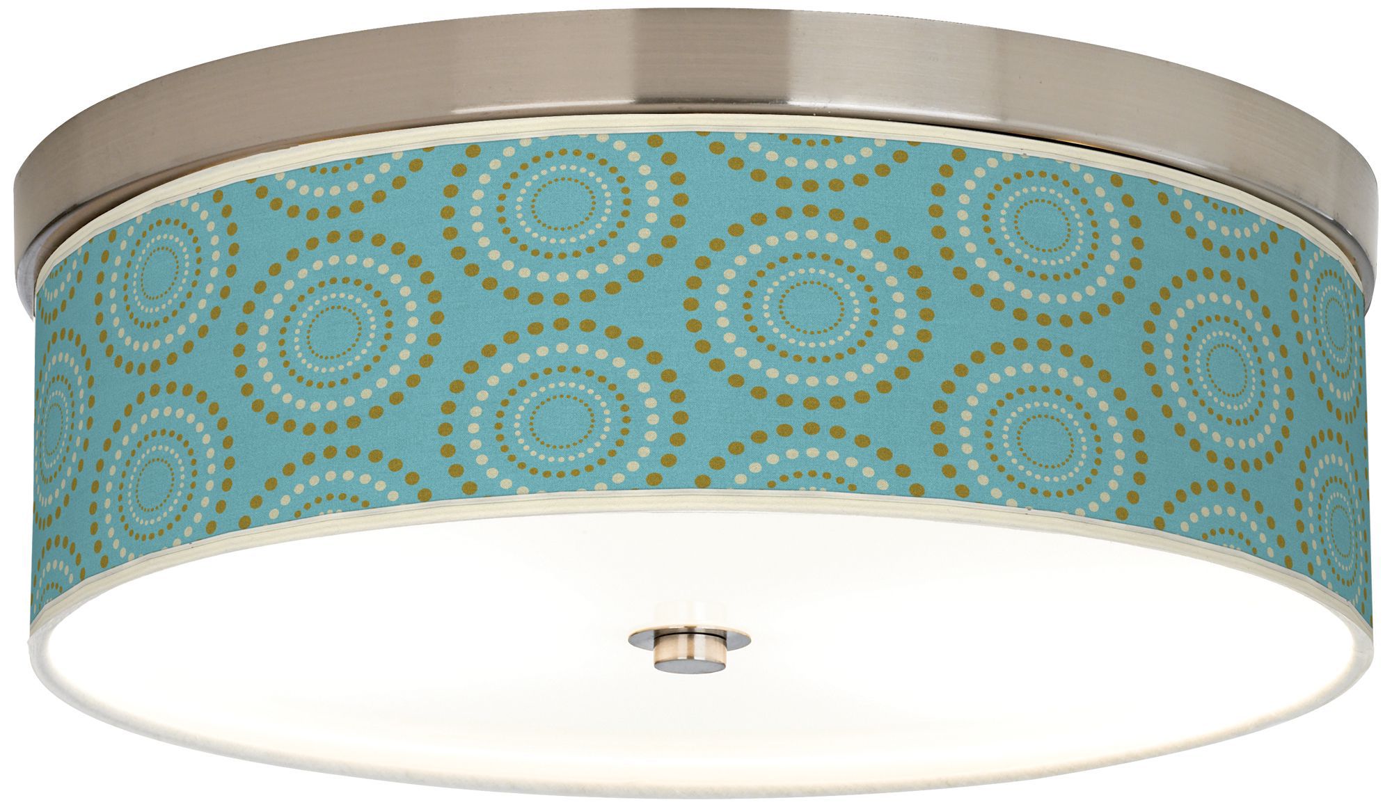 Blue Calliope Linen Giclee Energy Efficient Ceiling Light