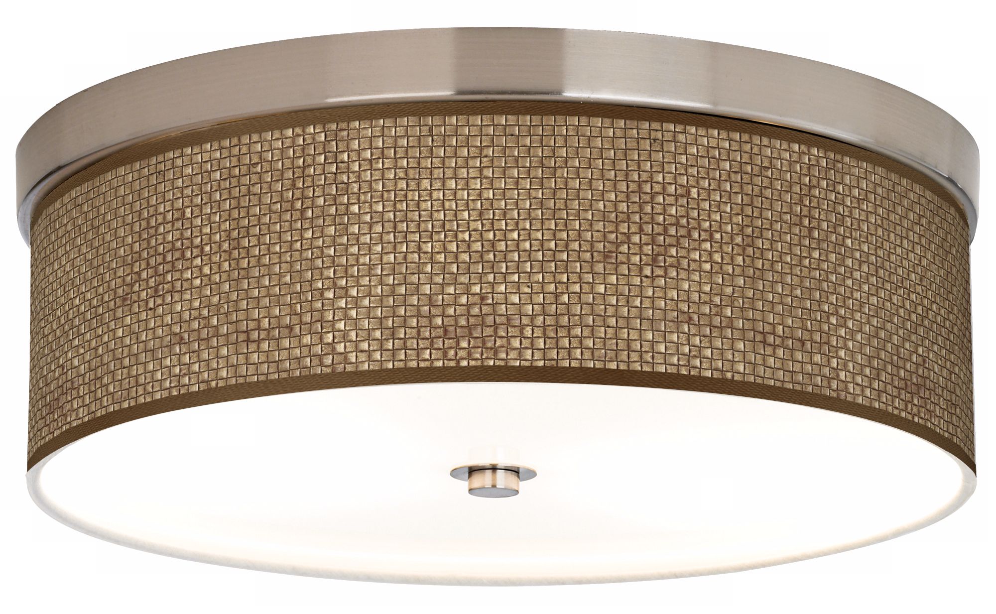 Interweave Shade 14" Wide Brushed Nickel Ceiling Light
